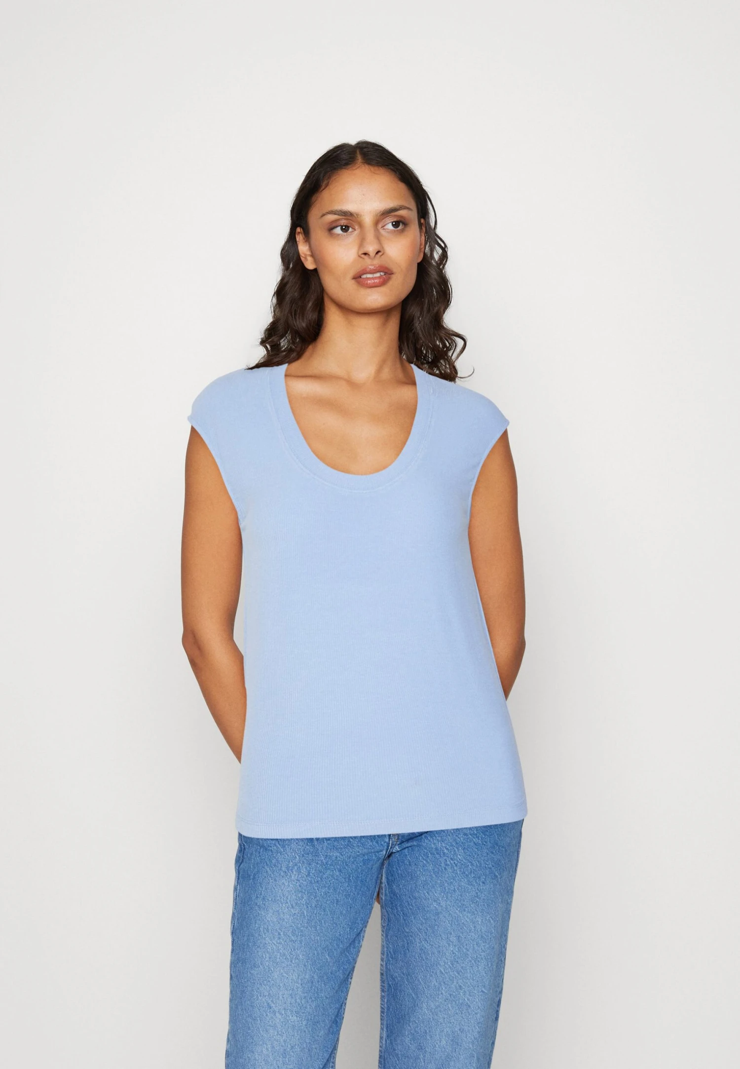 Anna Field T-Shirt Basic -Blue 1 Anna Field T-Shirt Basic -Blue