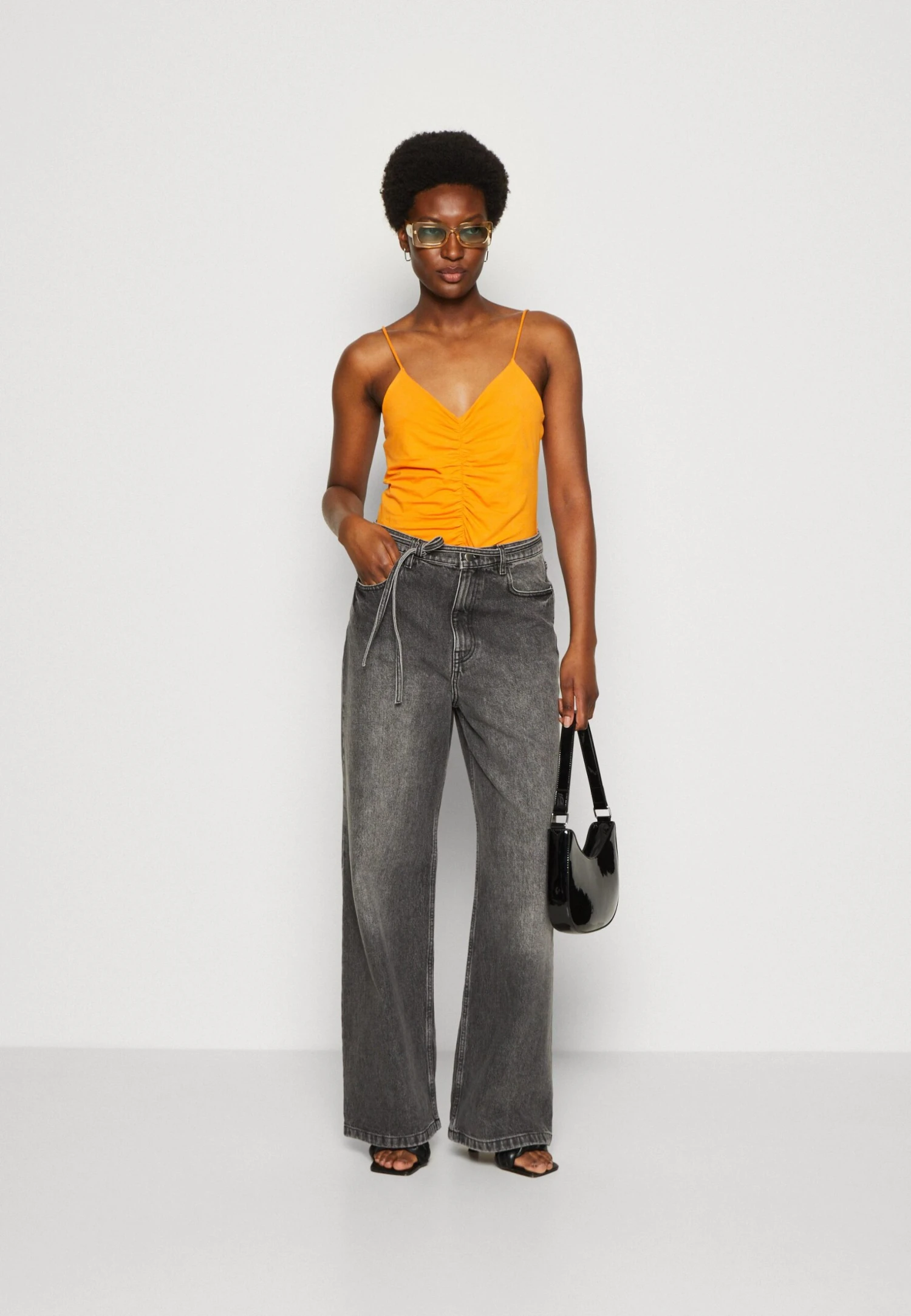 Anna Field Top - Black/Orange 1 Anna Field Top - Black/Orange