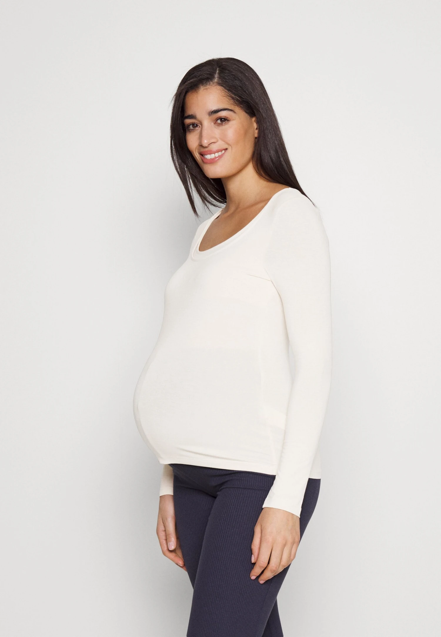 Maternity Basic Longsleeve 2 Pack - Longsleeve - Blue/White 2 Maternity Basic Longsleeve 2 Pack - Longsleeve - Blue/White - Afbeelding 2