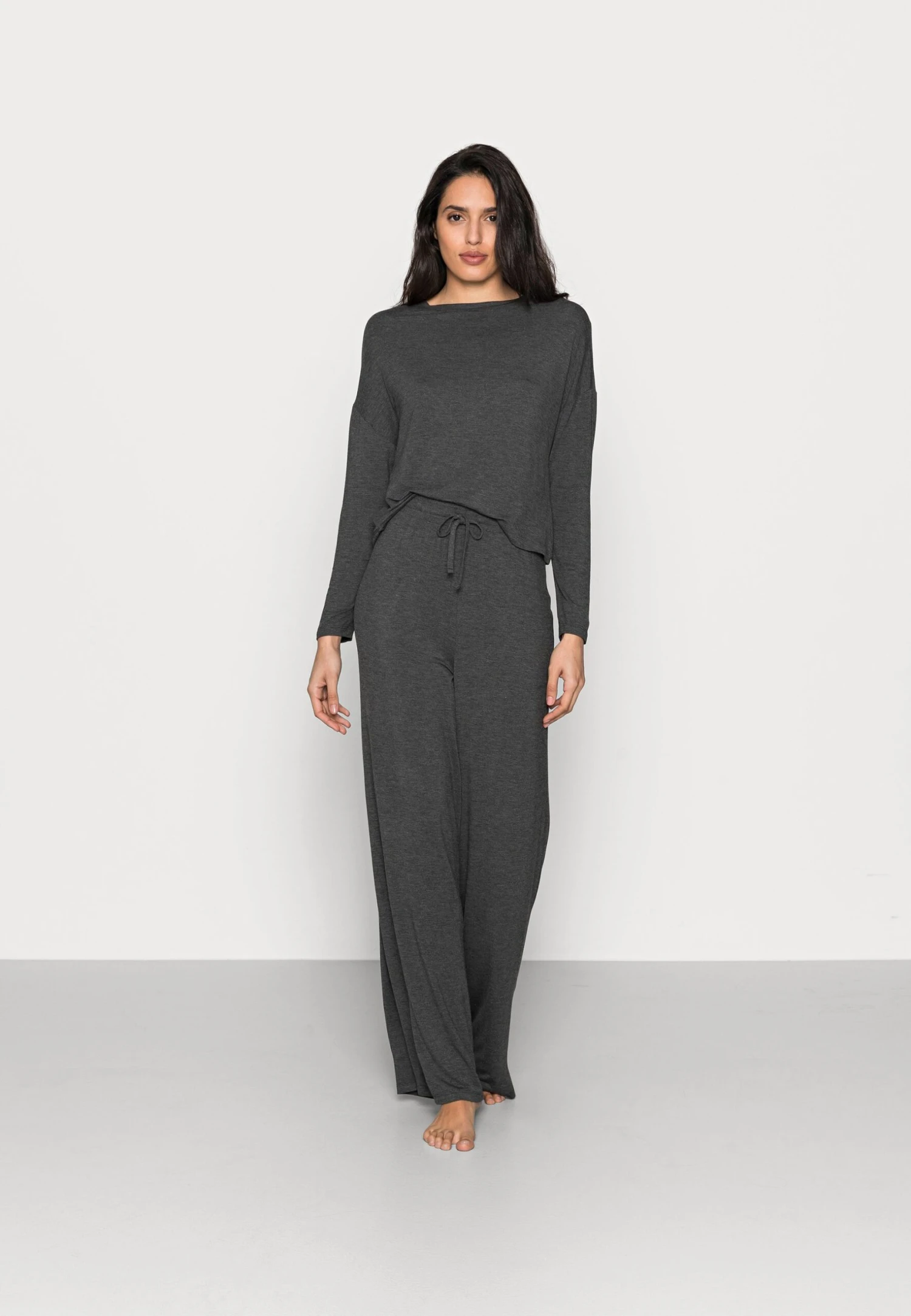 Anna Field Wide Leg - Pyjama - Dark Grey 2 Anna Field Wide Leg - Pyjama - Dark Grey - Afbeelding 2