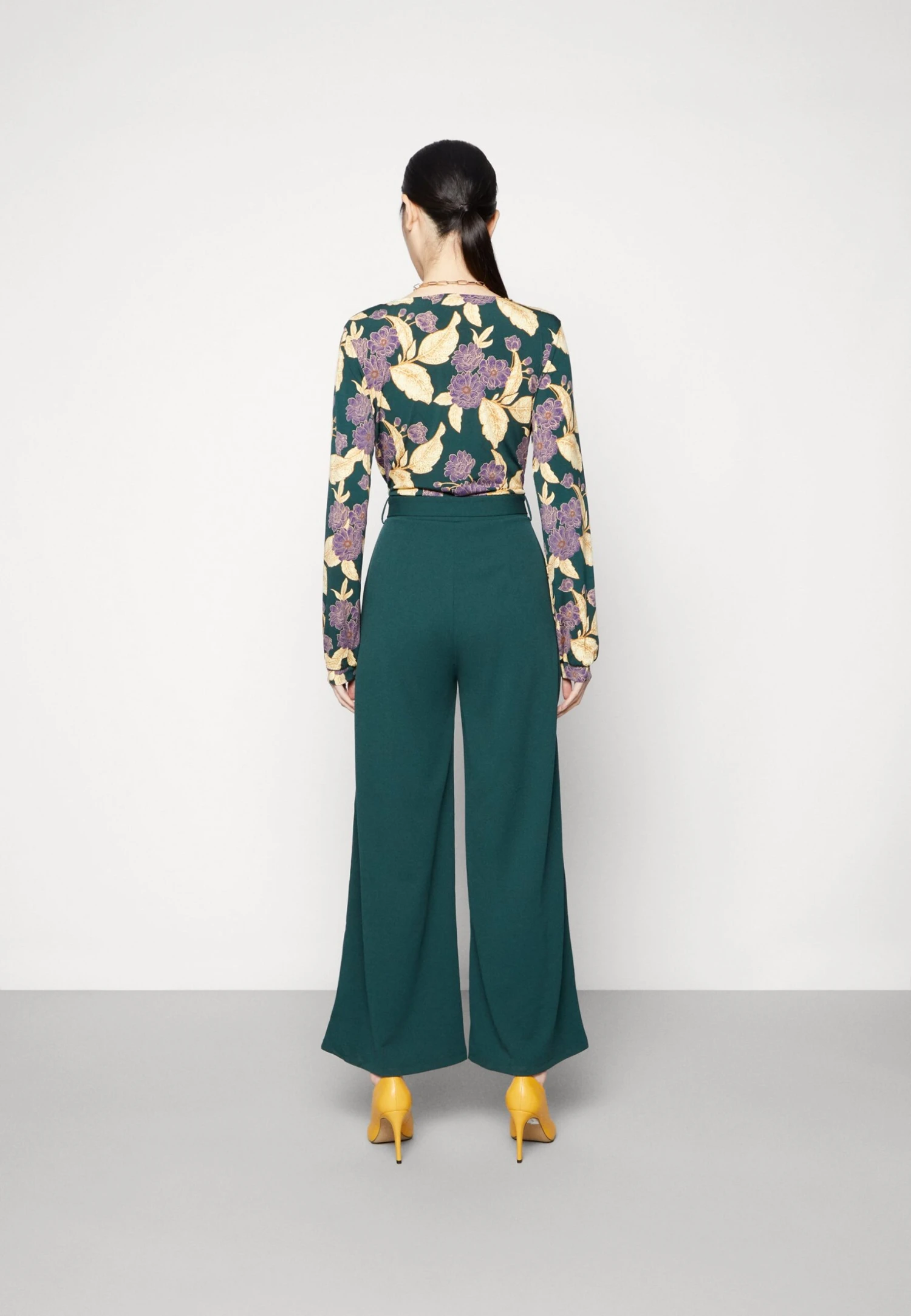 Anna Field Jumpsuit - Dark Green/Yellow 3 Anna Field Jumpsuit - Dark Green/Yellow - Afbeelding 3