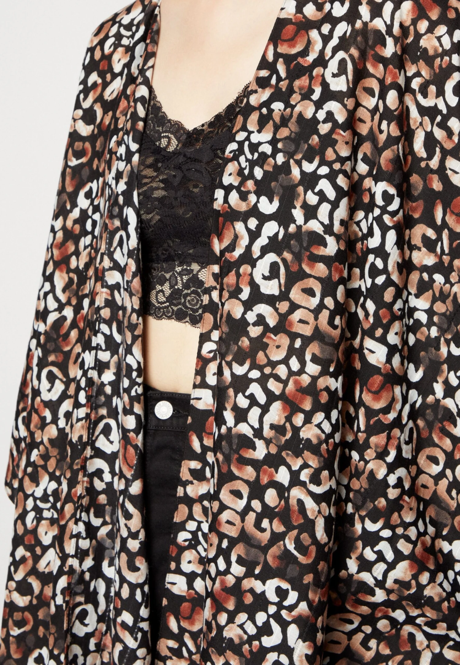 Anna Field Poncho - Brown/Black 6 Anna Field Poncho - Brown/Black - Afbeelding 6