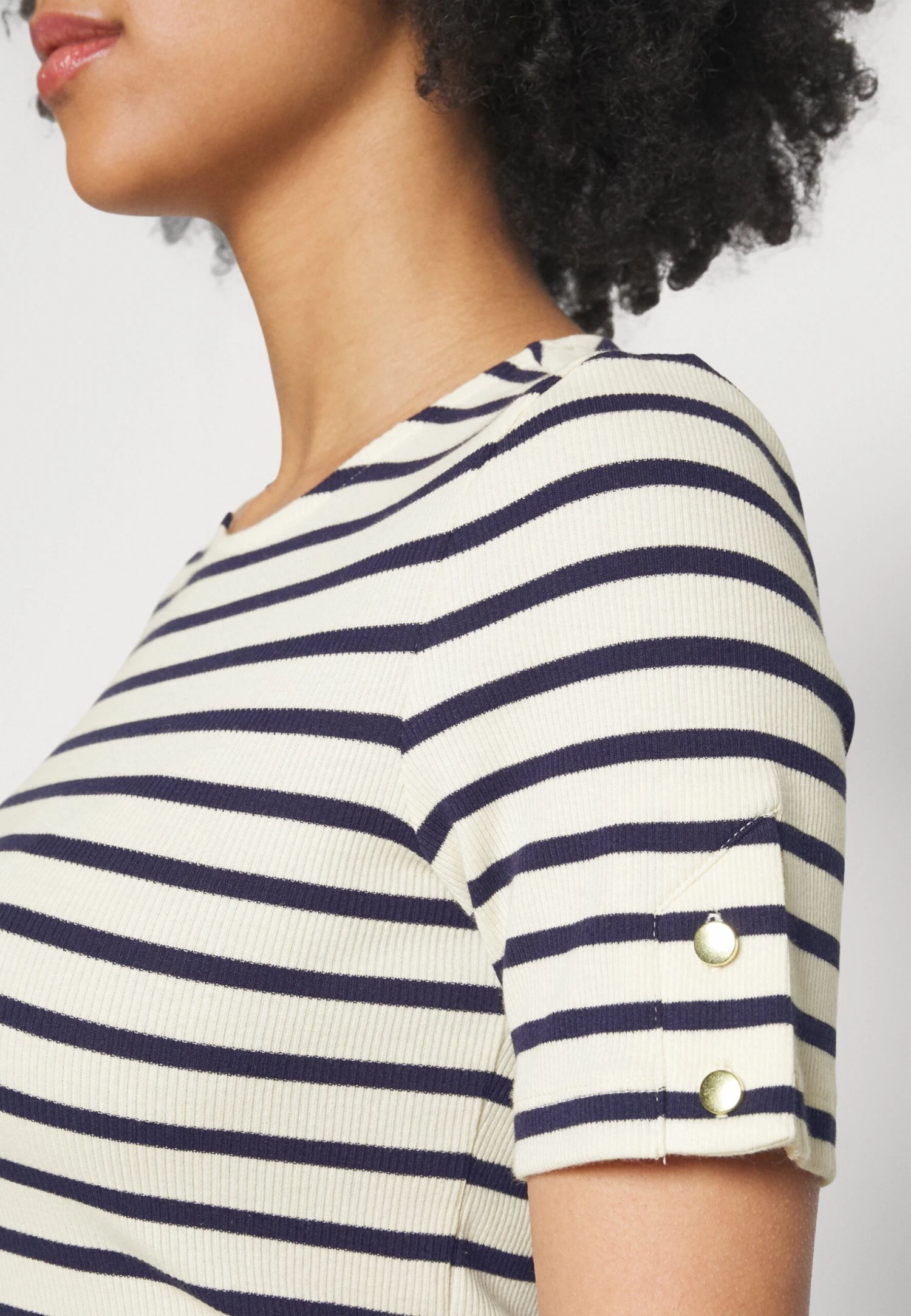 T-Shirt Print - Dark Blue White 5 T-Shirt Print - Dark Blue White - Afbeelding 5