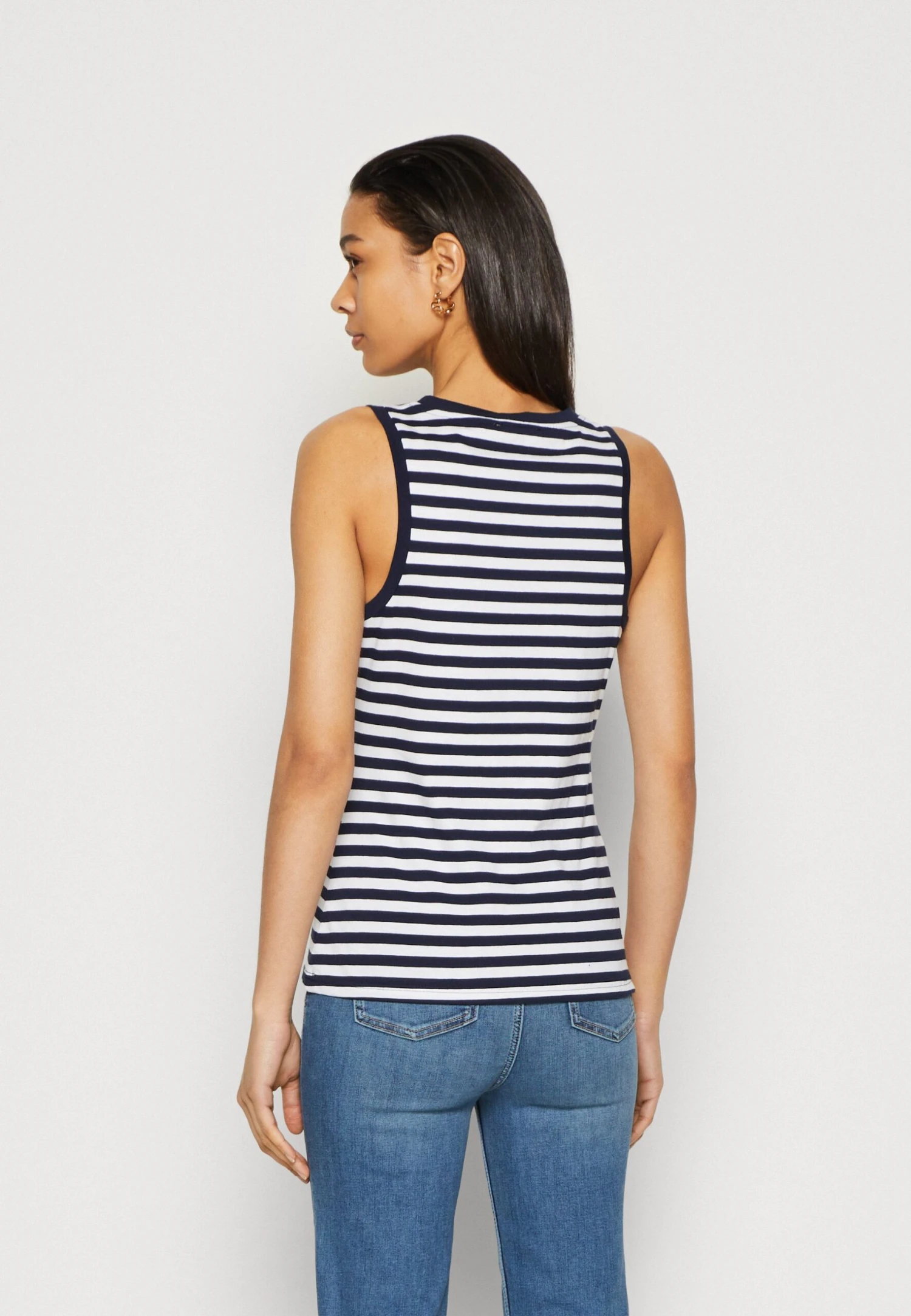 Anna Field Top - Dark Blue/White 3 Anna Field Top - Dark Blue/White - Afbeelding 3