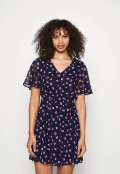 Anna Field V-Neck Sleeve Dress- Jurk - Dark Blue/Pink 12 Anna Field V-Neck Sleeve Dress- Jurk - Dark Blue/Pink -Anna Field Winkel 128815276b3e4d32b862a9da869ec04c