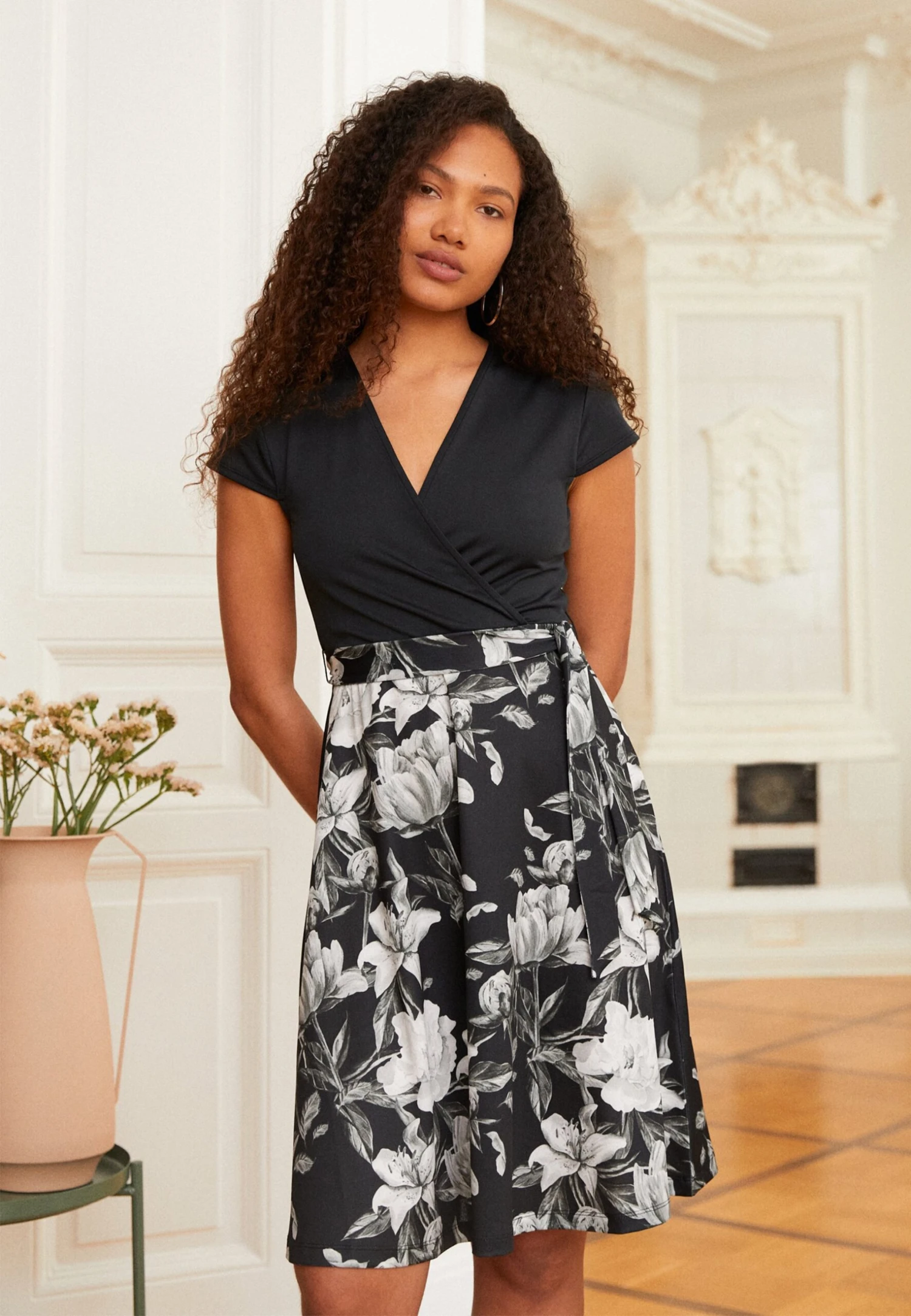 Anna Field Jerseyjurk - Black/Grey/White 1 Anna Field Jerseyjurk - Black/Grey/White