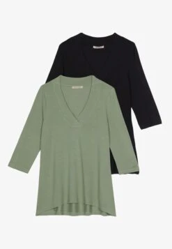 Anna Field 2 Pack - Longsleeve - Black/Light Green -Anna Field Winkel 159be9951e5349aa9ff19951fcd2d8f5