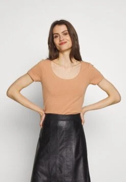 Anna Field 3 Pack - T-Shirt Basic - White/Camel/Black -Anna Field Winkel 1899c4648410408eb69cb60c3e22ef8a