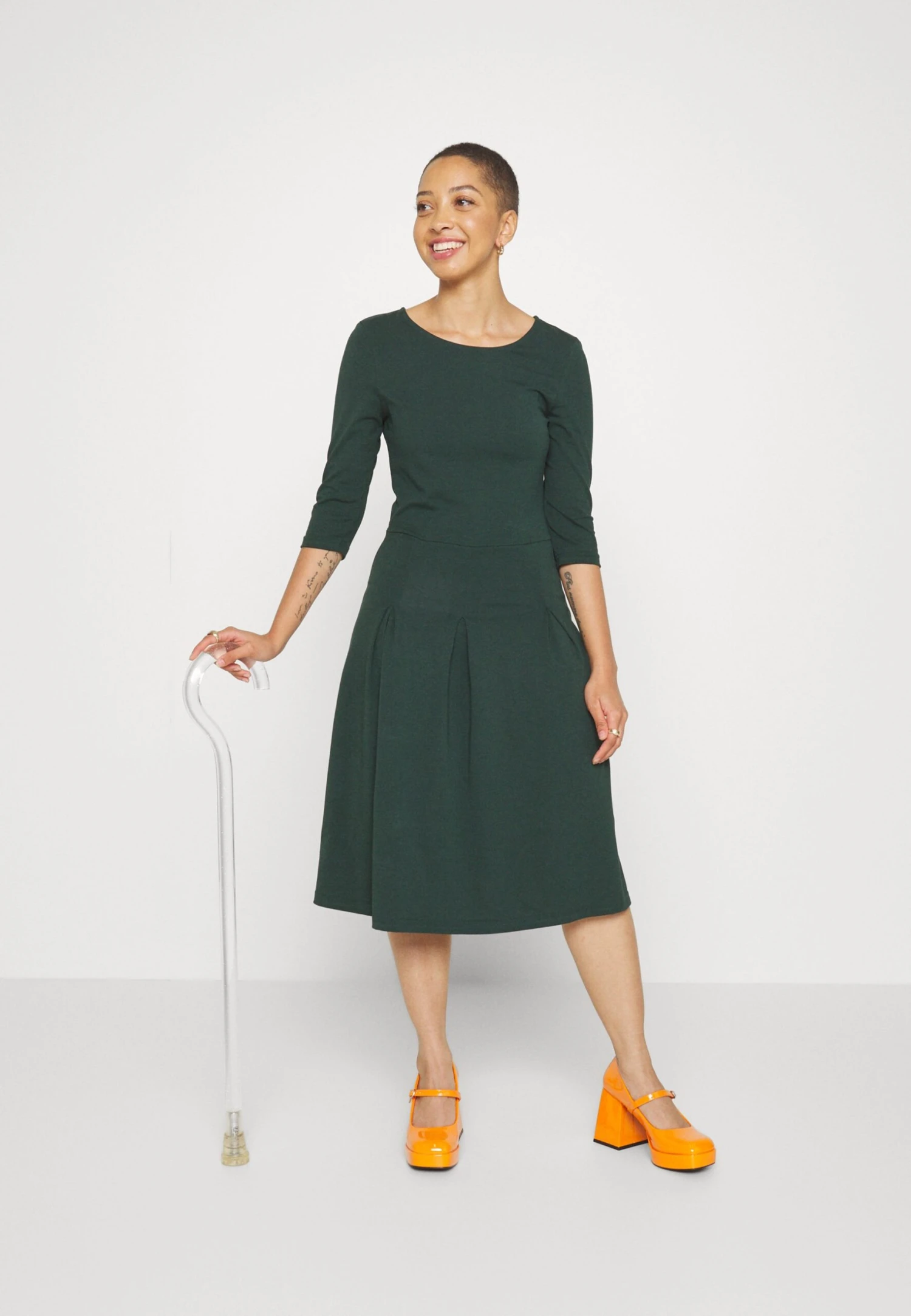 Anna Field Jerseyjurk - Dark Green 6 Anna Field Jerseyjurk - Dark Green - Afbeelding 6