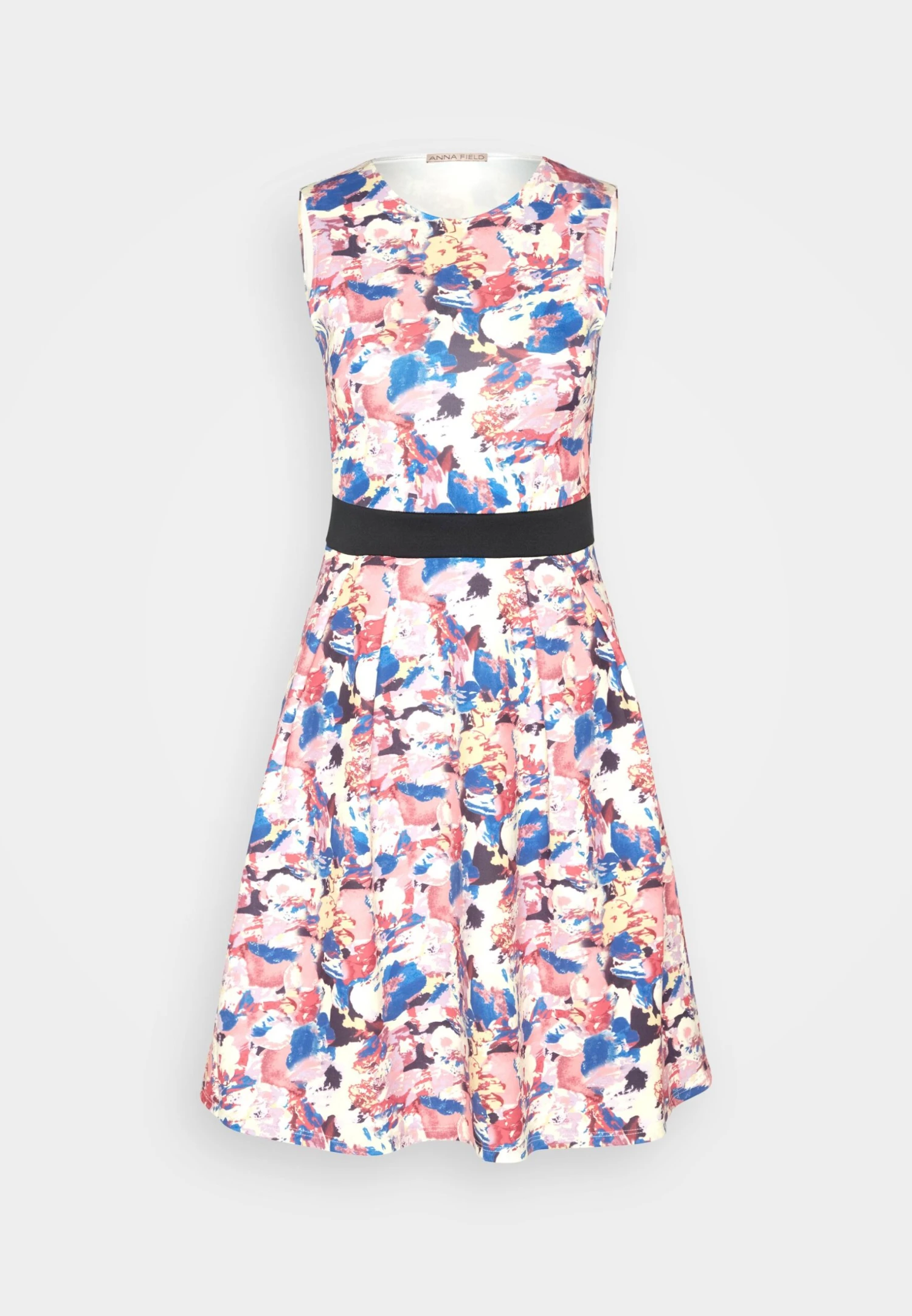 Anna Field Jurk - Beige/Blue/Pink 5 Anna Field Jurk - Beige/Blue/Pink - Afbeelding 5