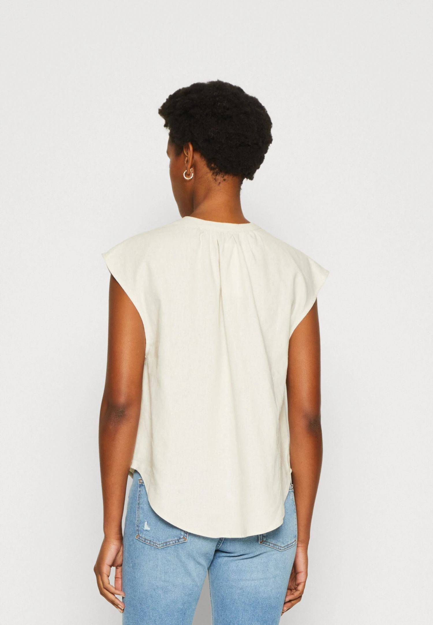 Anna Field Linen-Mix Shirt - T-Shirt Print - Beige 3 Anna Field Linen-Mix Shirt - T-Shirt Print - Beige - Afbeelding 3