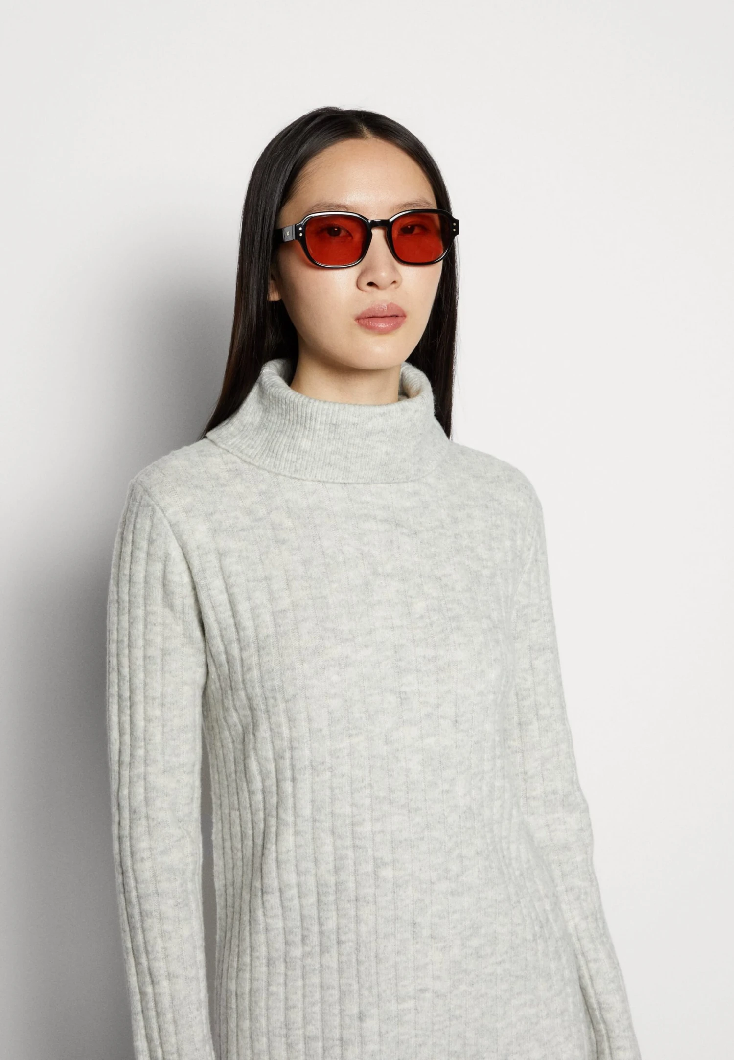 Anna Field Gebreide Jurk - Mottled Light Grey 4 Anna Field Gebreide Jurk - Mottled Light Grey - Afbeelding 4