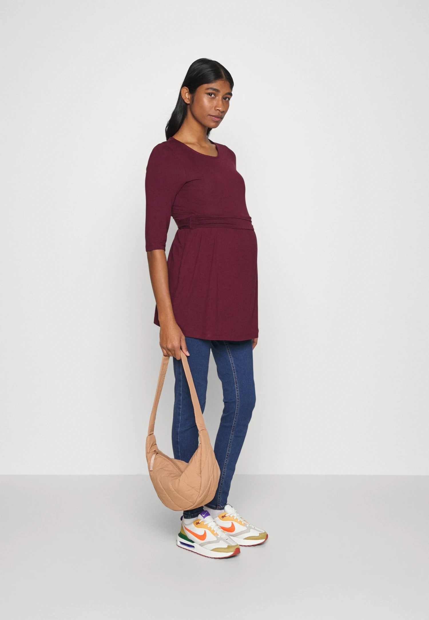 Flare Top- Longsleeve - Dark Red 2 Flare Top- Longsleeve - Dark Red - Afbeelding 2