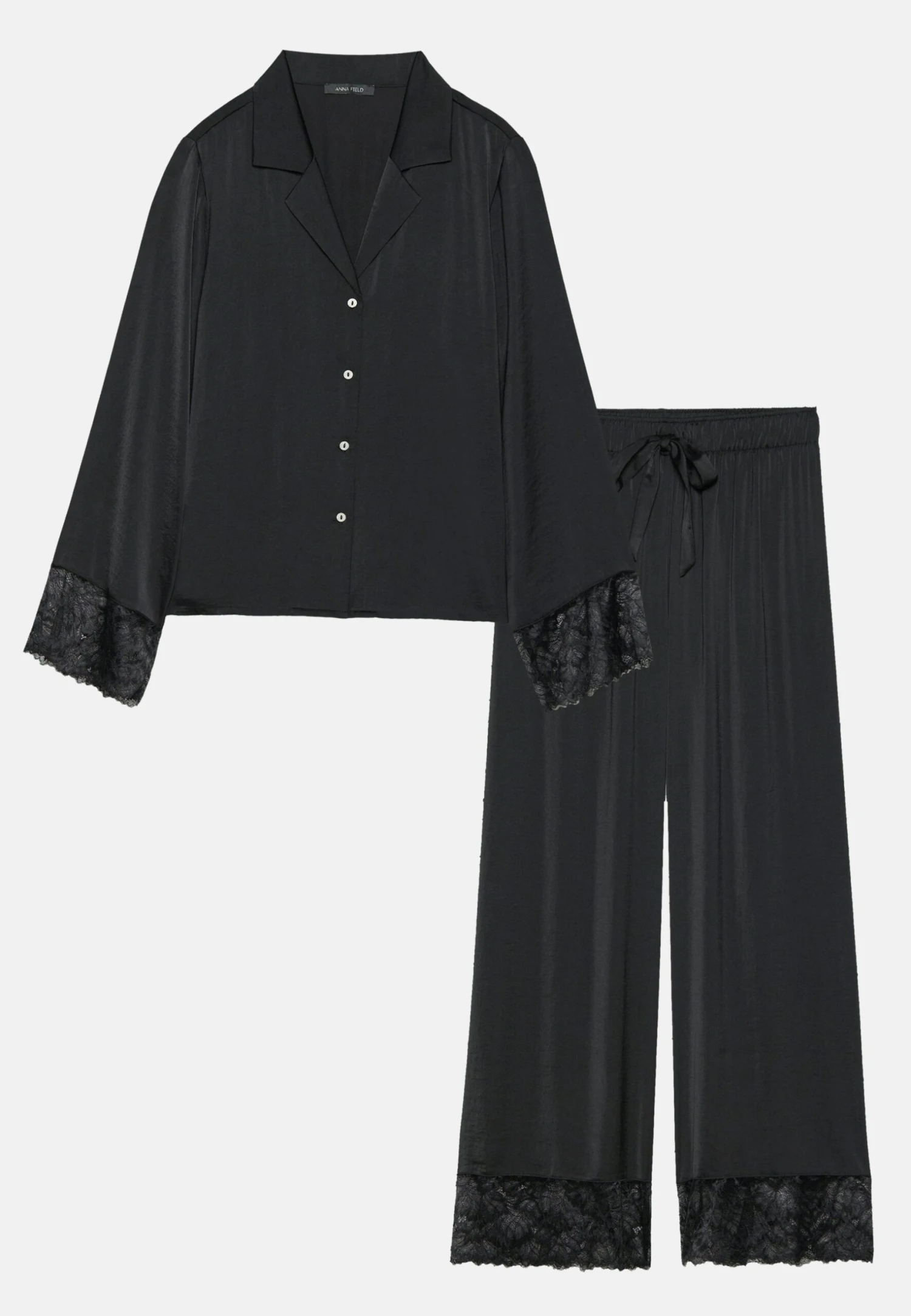 Anna Field SET - Pyjama - Black 4 Anna Field SET - Pyjama - Black - Afbeelding 4