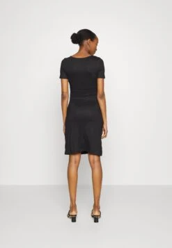 Short Sleeves Ruched Waist Mini Flared Dress - Jerseyjurk - Black 7 Short Sleeves Ruched Waist Mini Flared Dress - Jerseyjurk - Black -Anna Field Winkel 2adfa25012d34af7bc292437f6e55ebc
