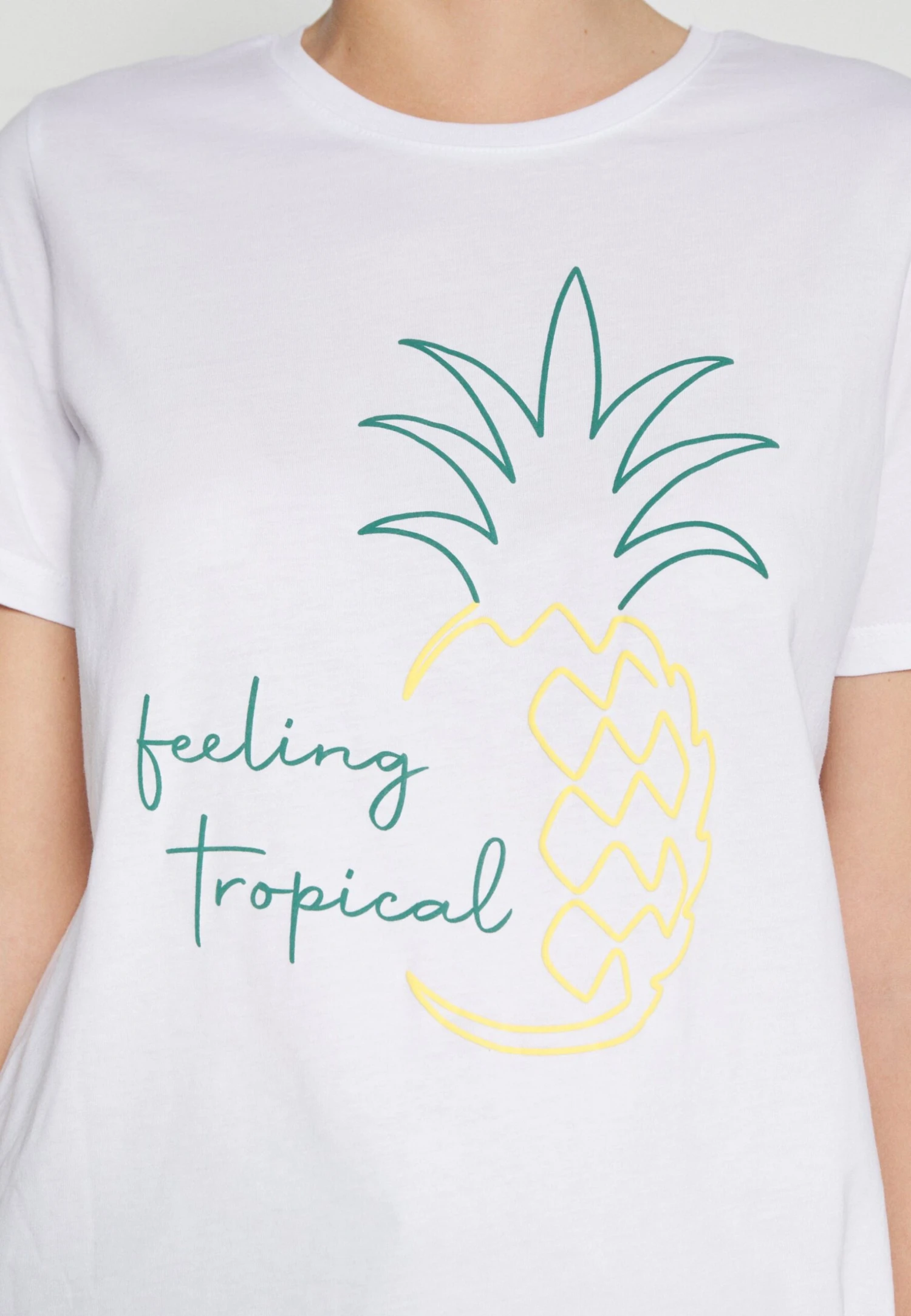 Anna Field Hattie Pineapple Puff - T-Shirt Print - White 7 Anna Field Hattie Pineapple Puff - T-Shirt Print - White - Afbeelding 7