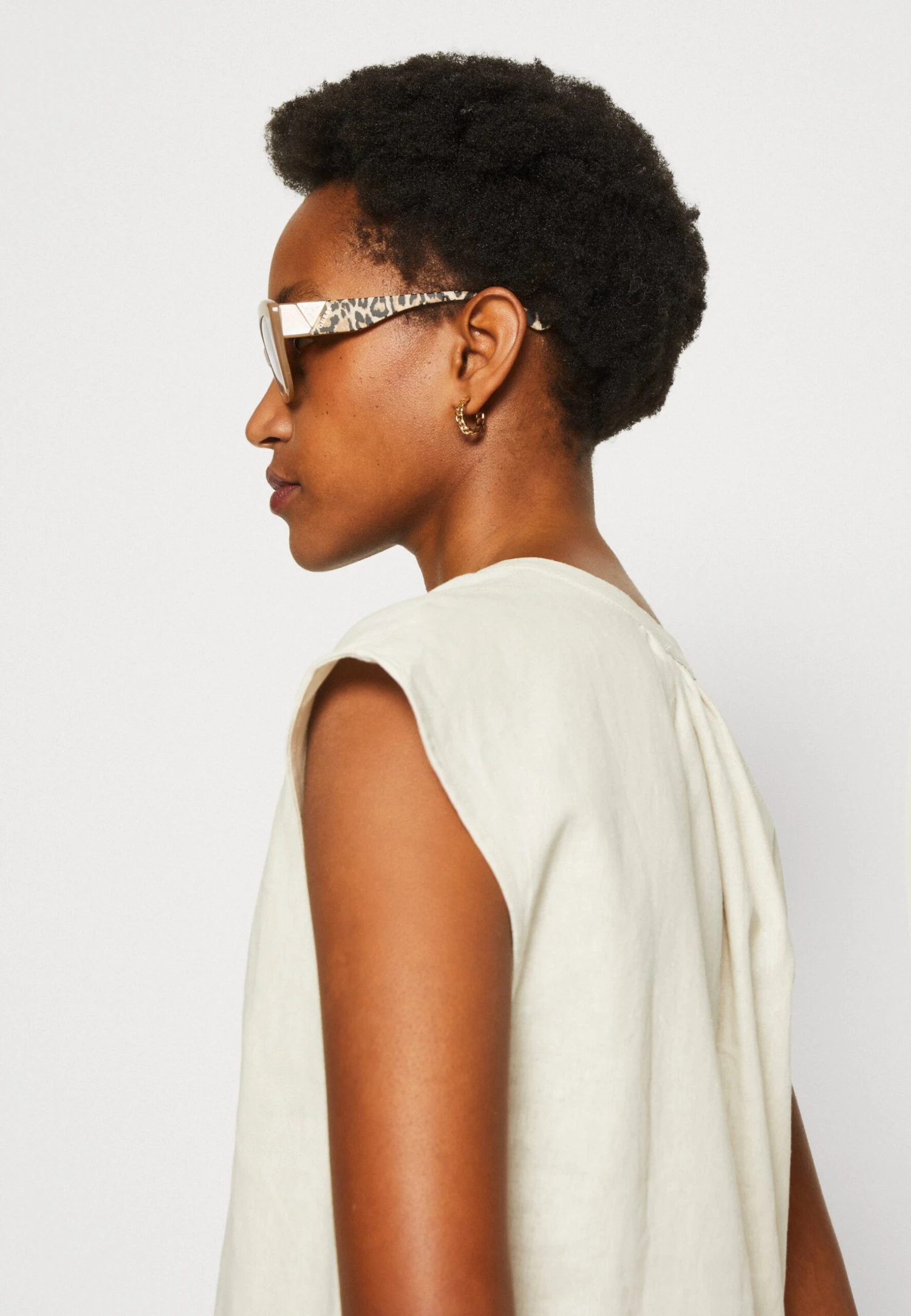 Anna Field Linen-Mix Shirt - T-Shirt Print - Beige 4 Anna Field Linen-Mix Shirt - T-Shirt Print - Beige - Afbeelding 4