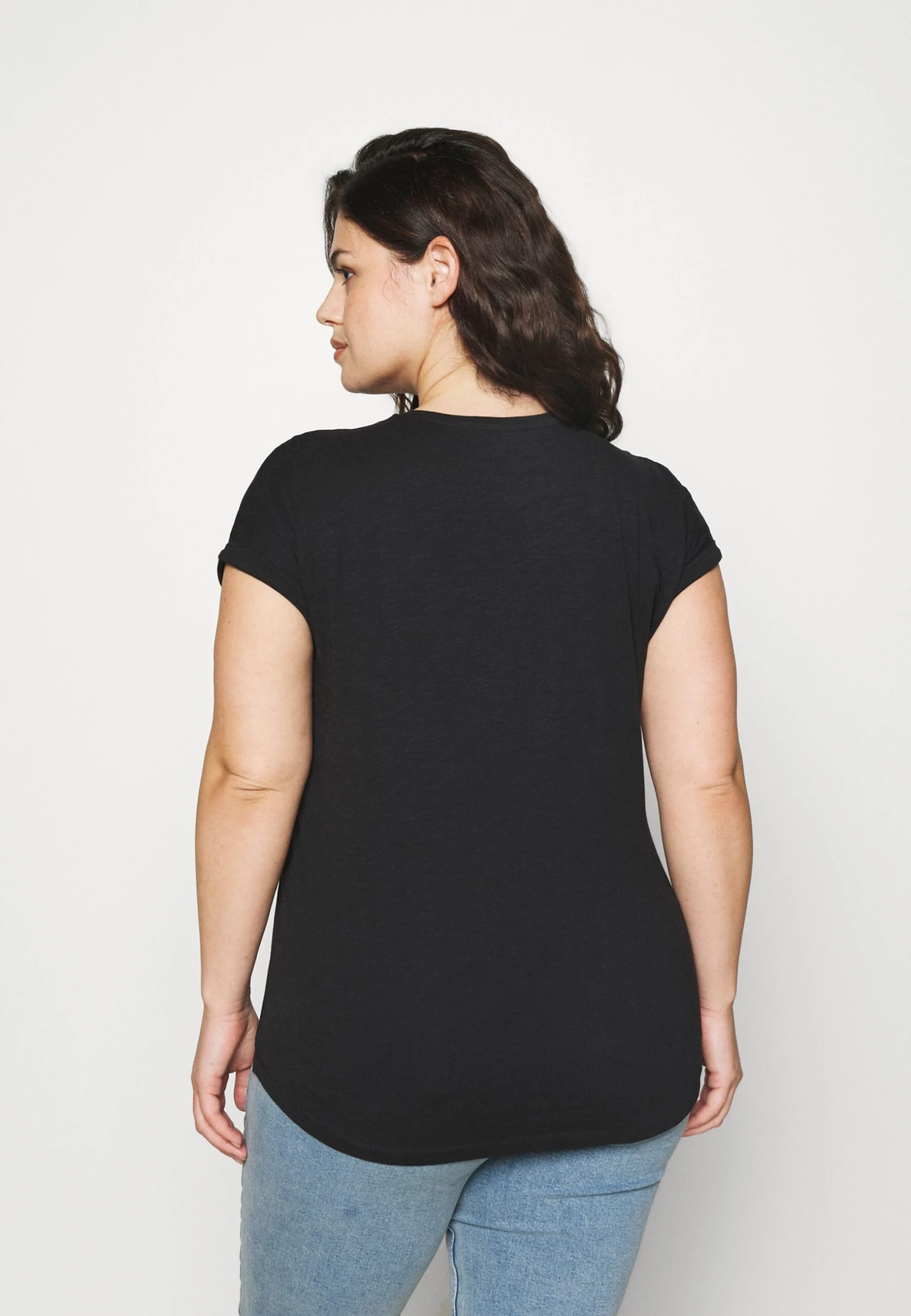 Slub Jersey- T-Shirt Basic - Black 3 Slub Jersey- T-Shirt Basic - Black - Afbeelding 3