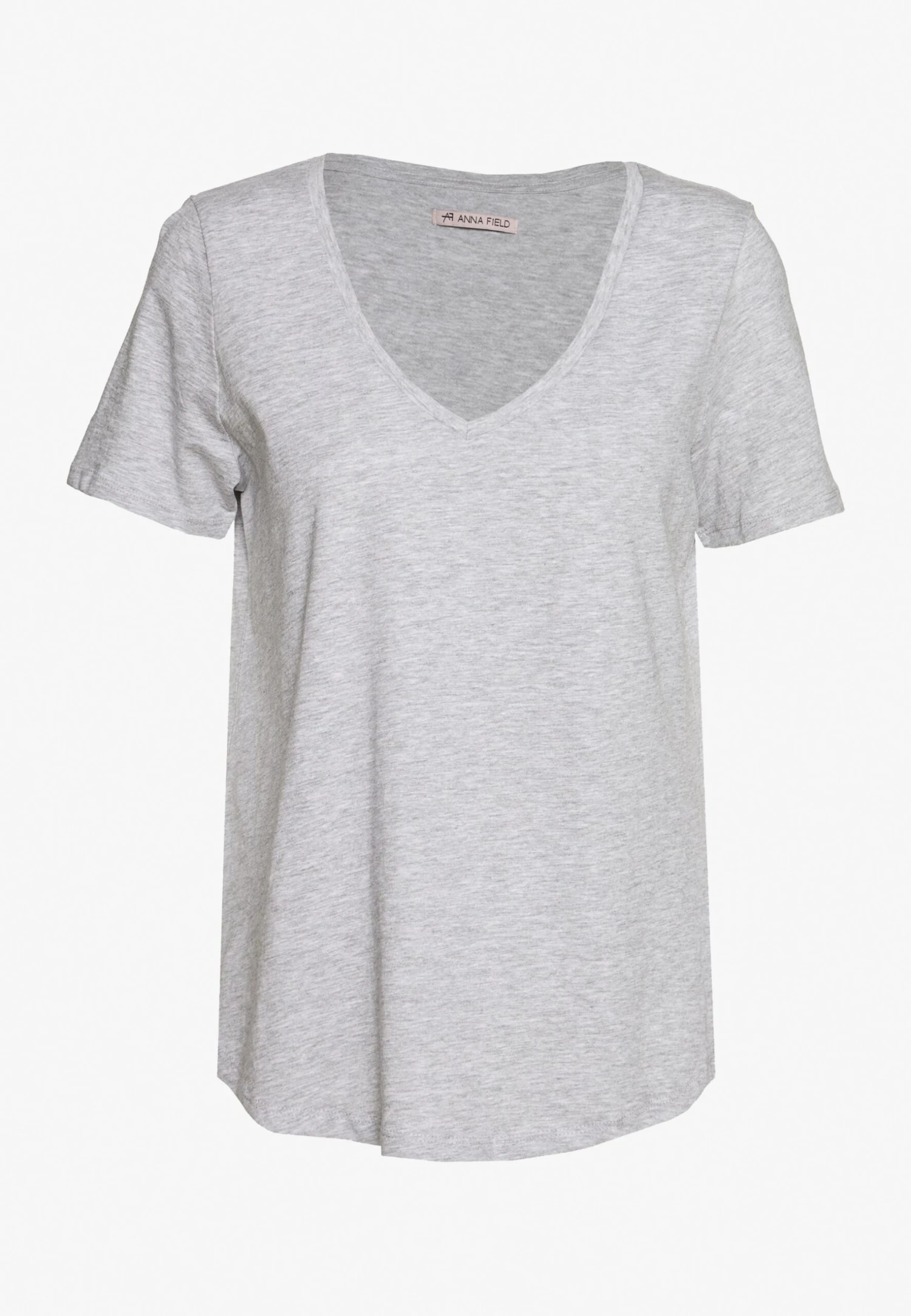 Anna Field T-Shirt Basic - Mottled Light Grey/Blue 2 Anna Field T-Shirt Basic - Mottled Light Grey/Blue - Afbeelding 2