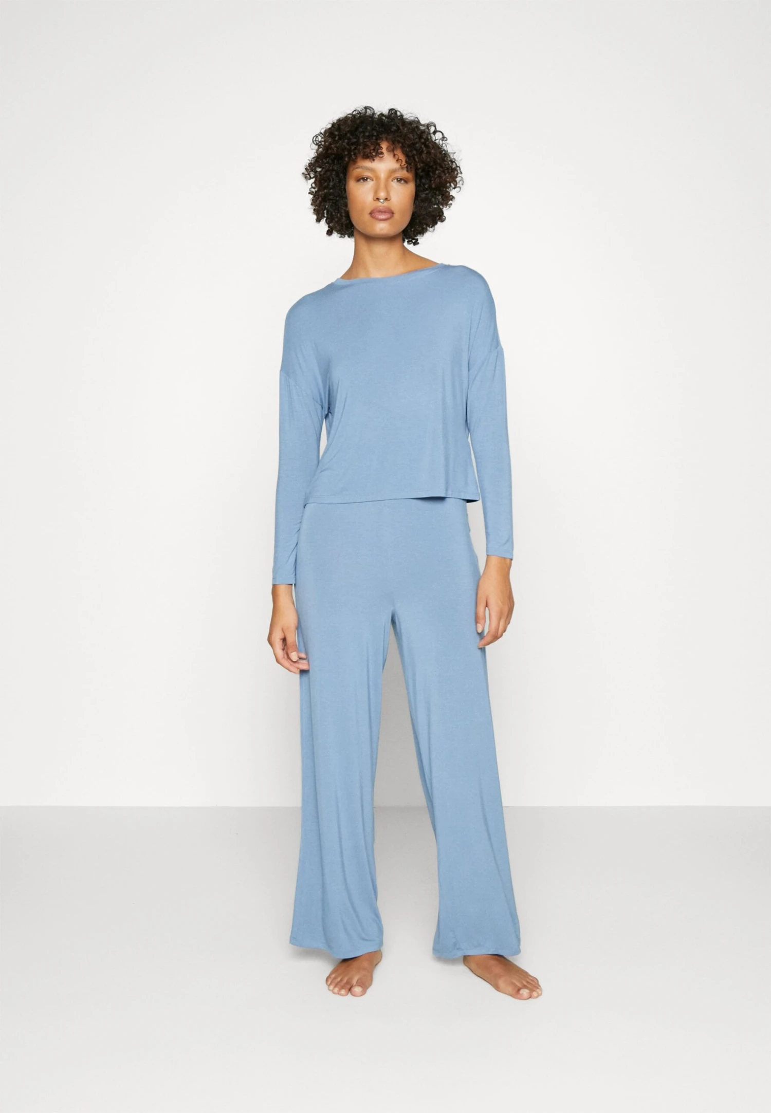 Anna Field Wide Leg - Pyjama - Blue 2 Anna Field Wide Leg - Pyjama - Blue - Afbeelding 2