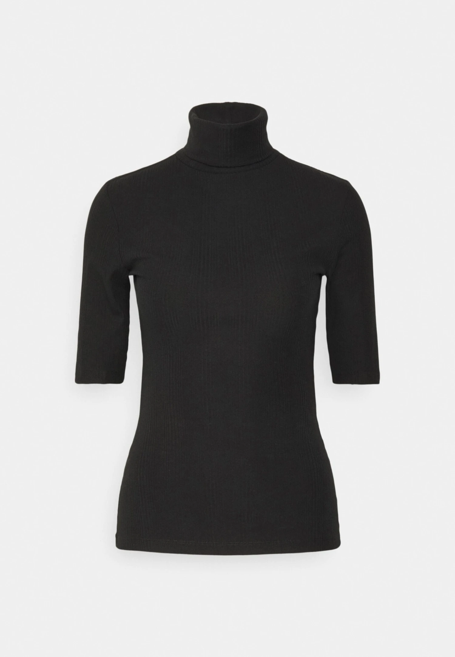 Slim Turtleneck Half Sleeves - T-Shirt Basic - Black 5 Slim Turtleneck Half Sleeves - T-Shirt Basic - Black - Afbeelding 5