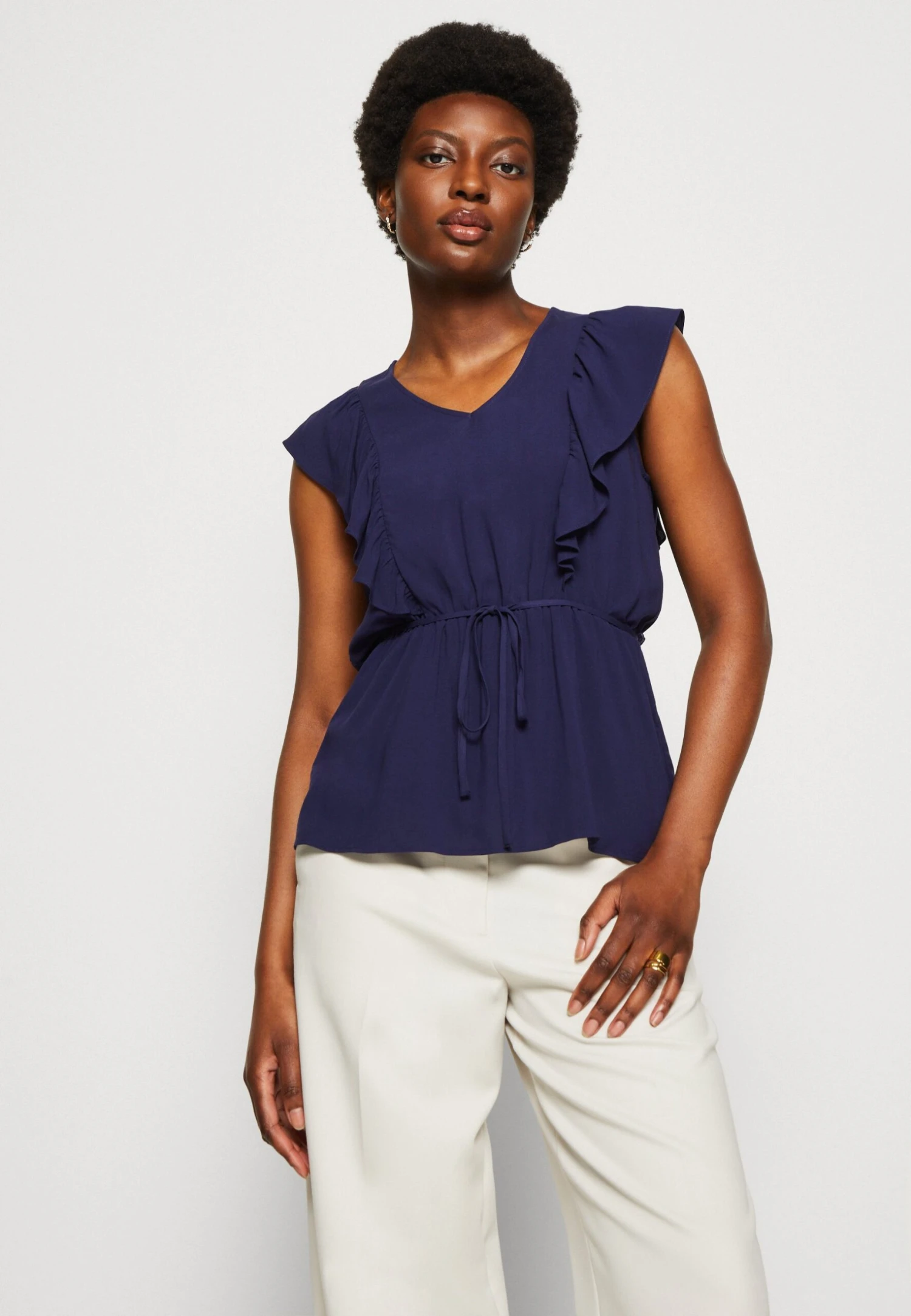 Anna Field Top - Dark Blue 4 Anna Field Top - Dark Blue - Afbeelding 4