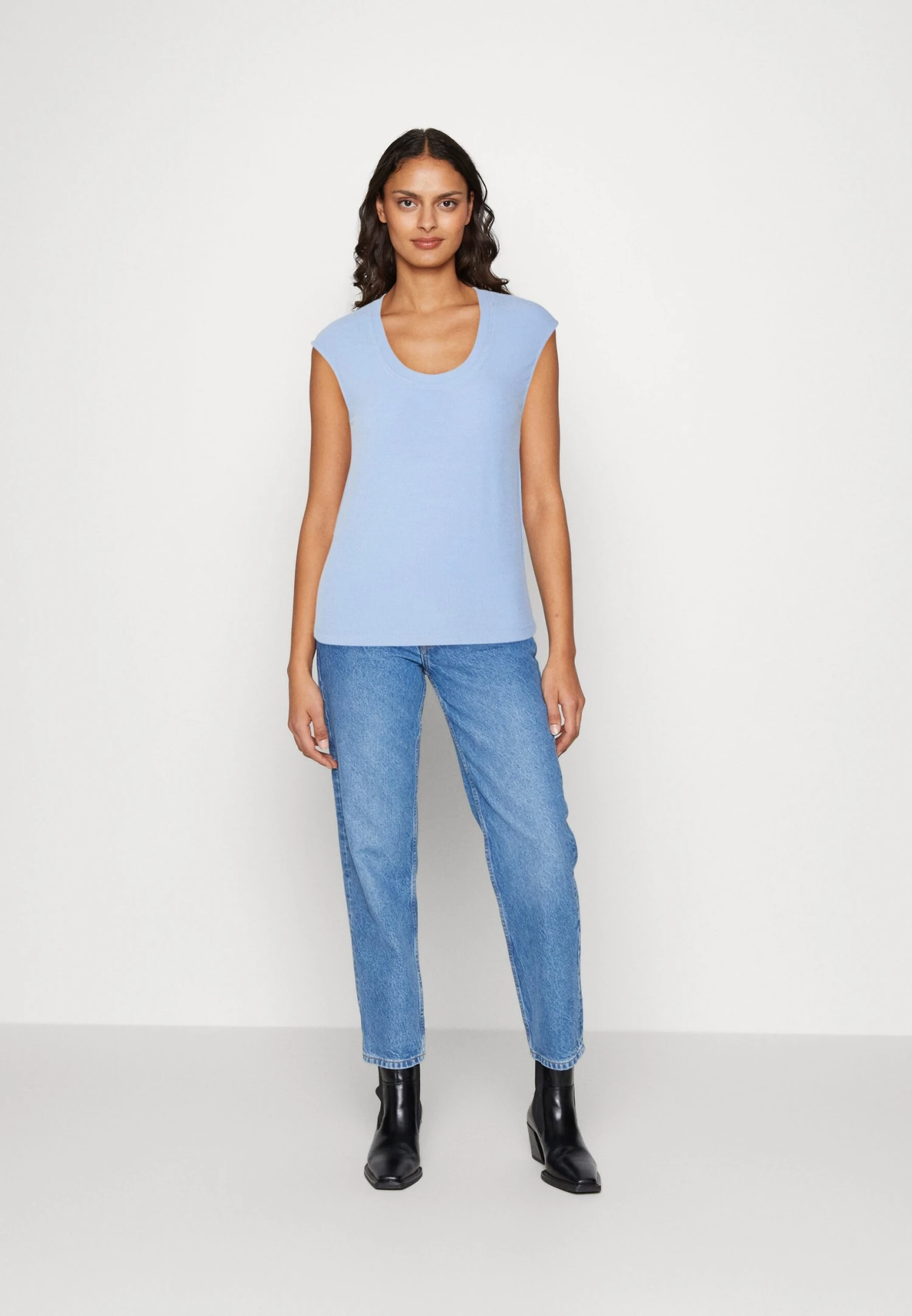 Anna Field T-Shirt Basic -Blue 2 Anna Field T-Shirt Basic -Blue - Afbeelding 2