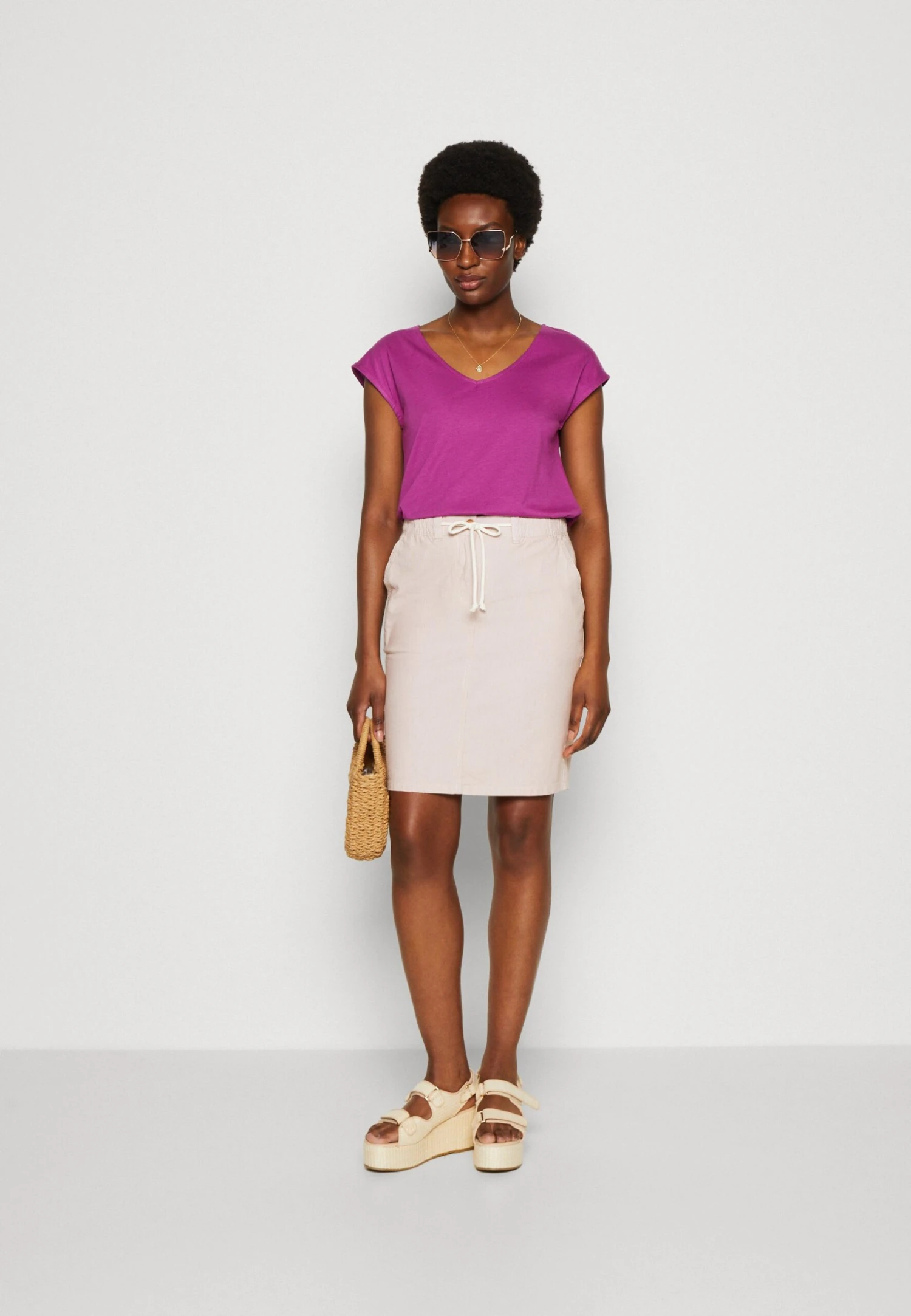Anna Field T-Shirt Basic - Purple 2 Anna Field T-Shirt Basic - Purple - Afbeelding 2