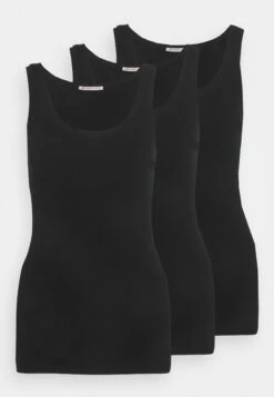 Anna Field Basic Tank 3Er Pack - Top - Black/Black/Black