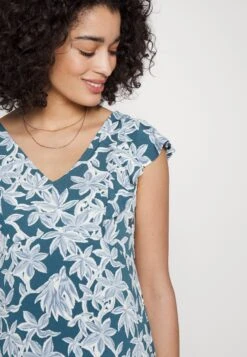 Midi V Flared Dress Witrh Ruffle Sleevees - Jerseyjurk - Dark Blue/Blue 11 Midi V Flared Dress Witrh Ruffle Sleevees - Jerseyjurk - Dark Blue/Blue -Anna Field Winkel 3e624a7562d3474eb634dd22da87092f