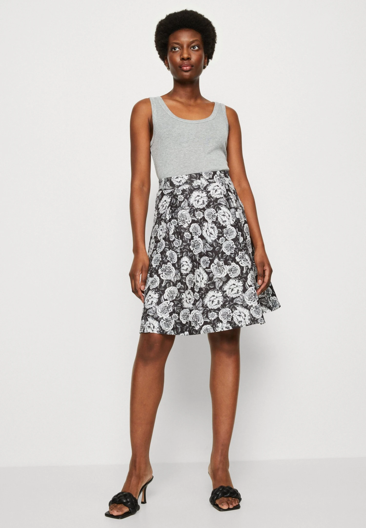 Anna Field Plooirok - Black/White 4 Anna Field Plooirok - Black/White - Afbeelding 4