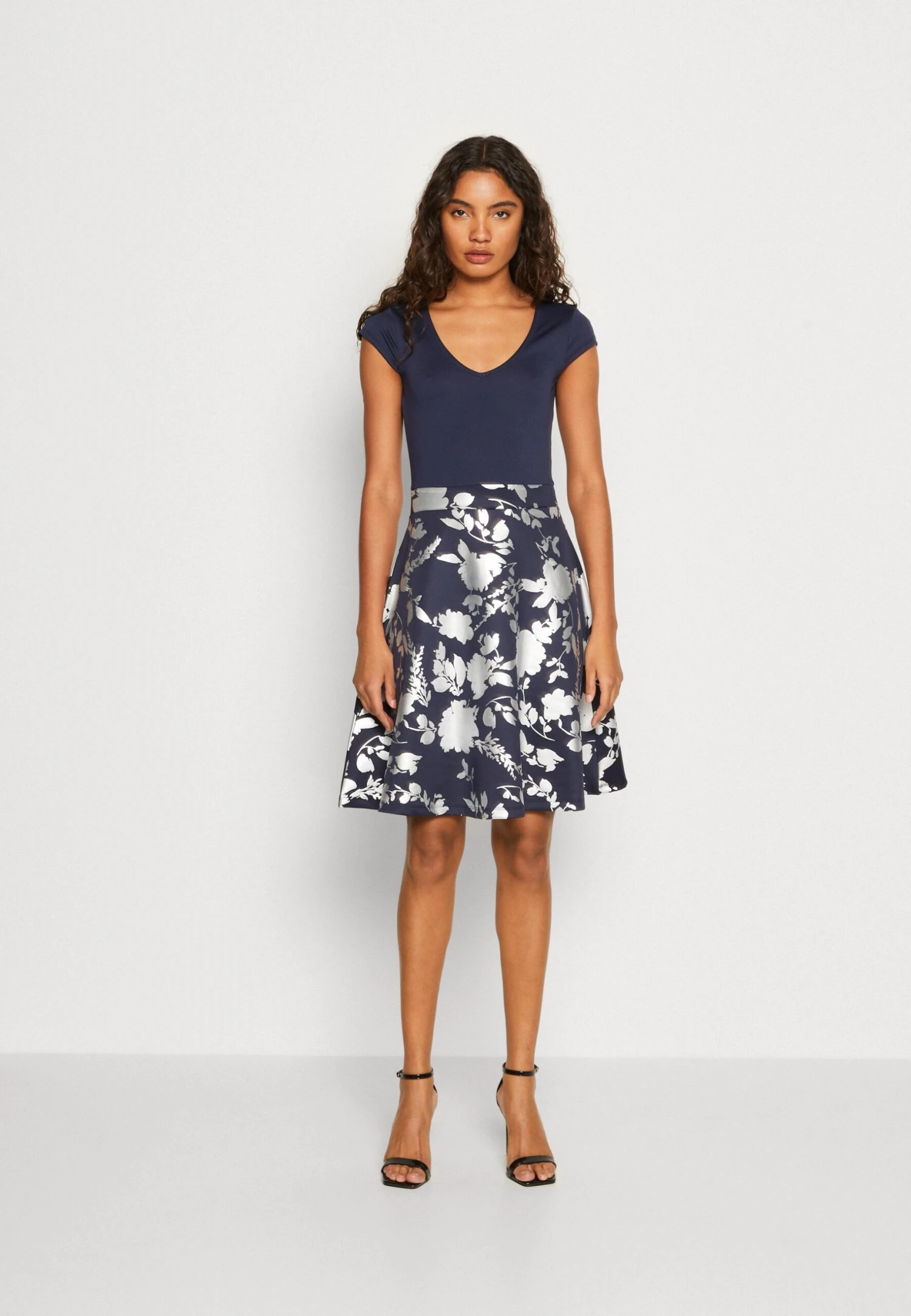 Anna Field Jerseyjurk - Dark Blue/Silver 1 Anna Field Jerseyjurk - Dark Blue/Silver