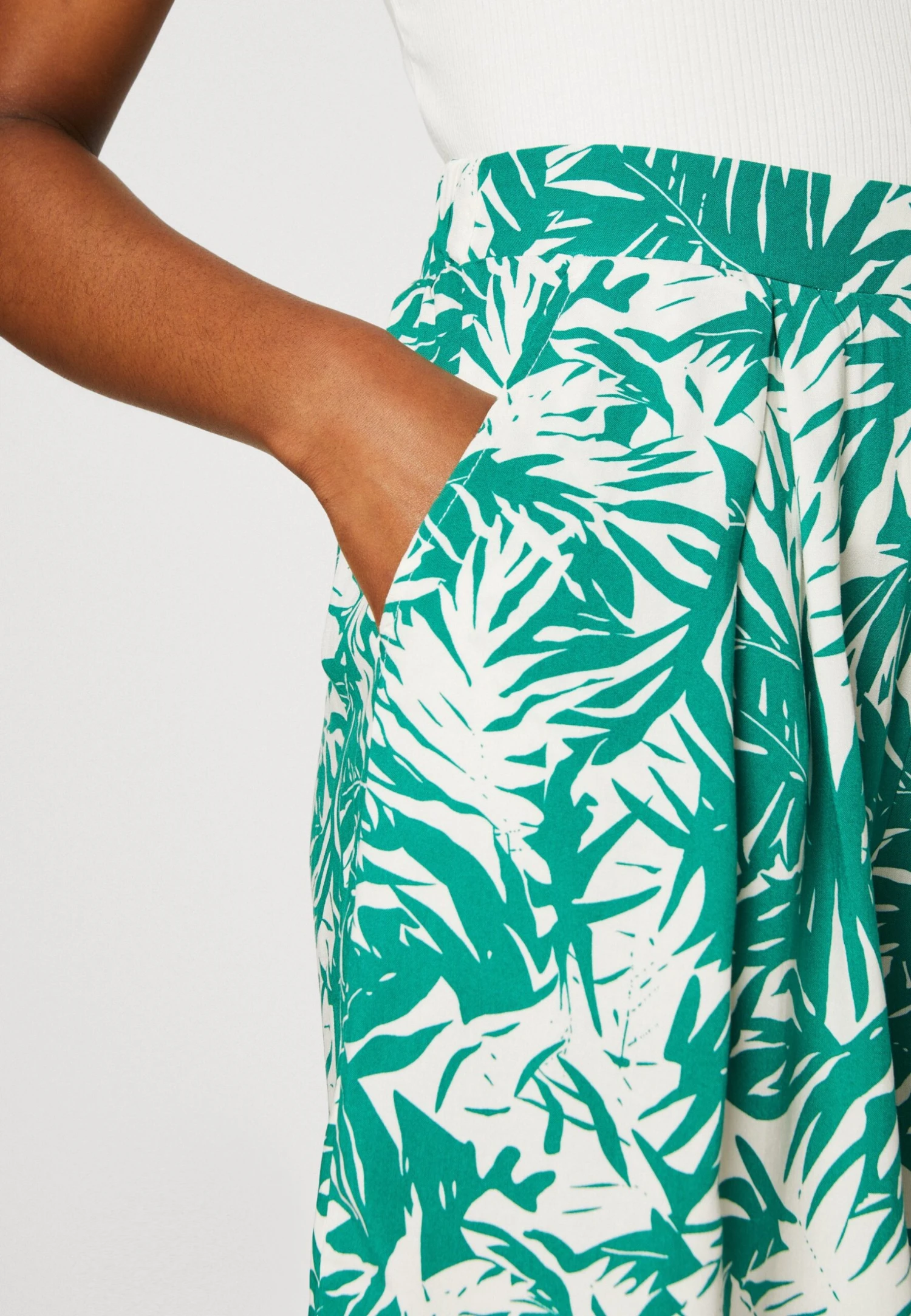 Anna Field Shorts - Green/Off White 4 Anna Field Shorts - Green/Off White - Afbeelding 4