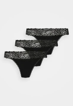 Anna Field 3Pp Margaret Cotton & LaceThong - String - Black -Anna Field Winkel 4897e76adea44abf9e99888d6c2e8974