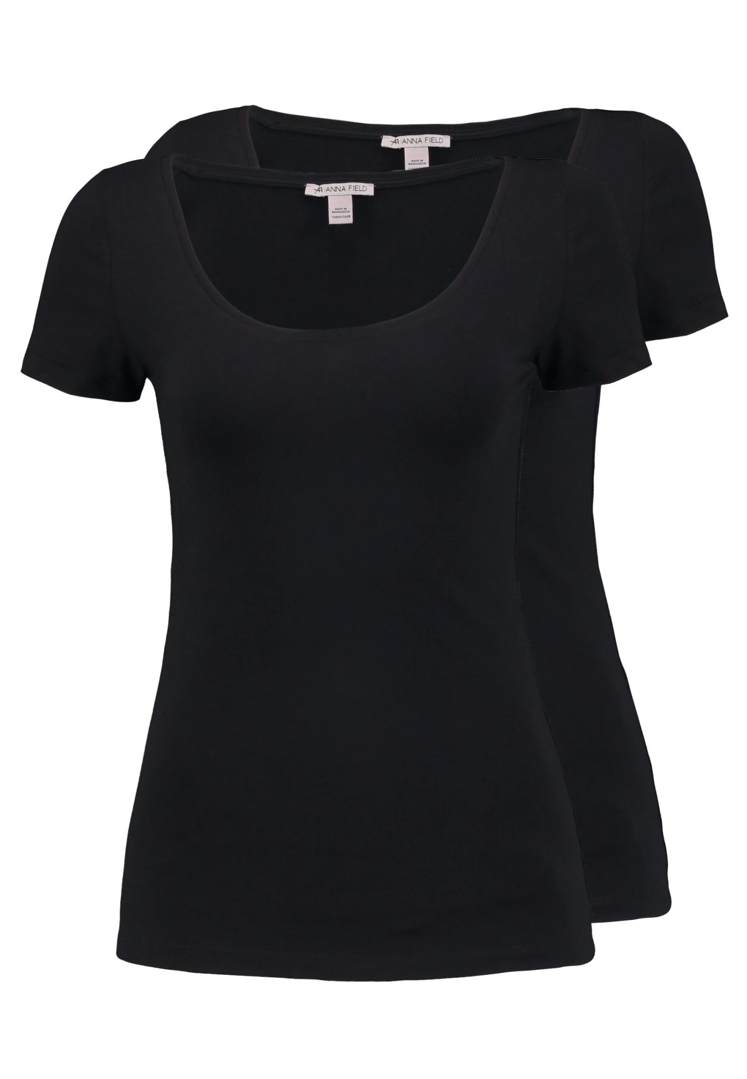 Anna Field 2 Pack- T-Shirt Basic - Black 1 Anna Field 2 Pack- T-Shirt Basic - Black