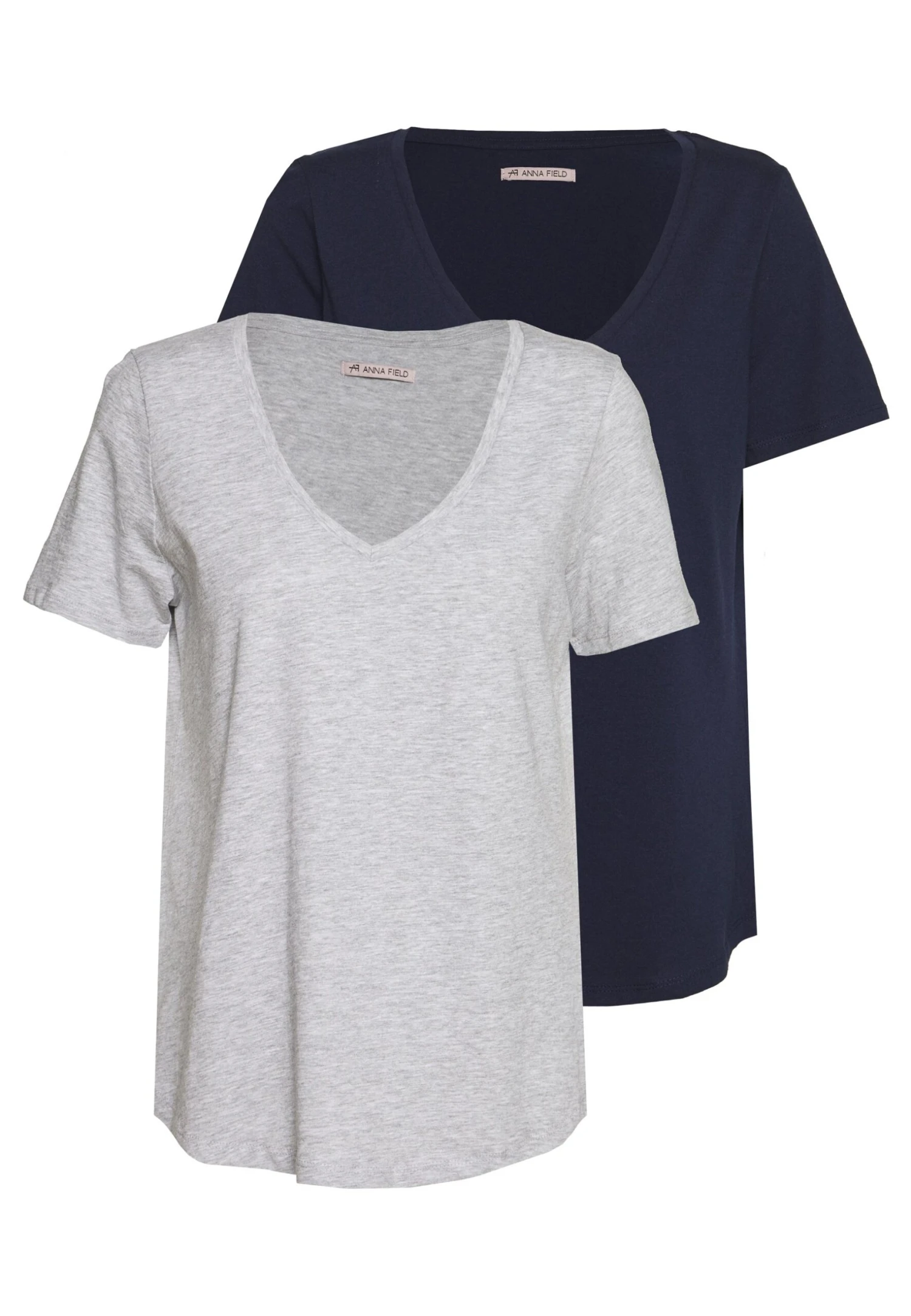 Anna Field T-Shirt Basic - Mottled Light Grey/Blue 1 Anna Field T-Shirt Basic - Mottled Light Grey/Blue