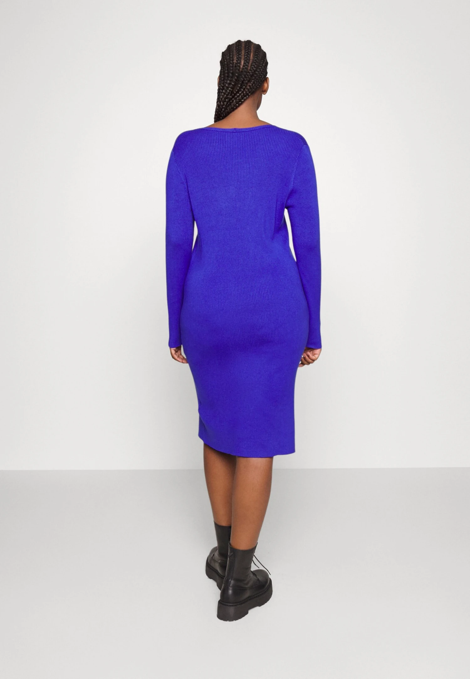 Gebreide Jurk - Blue 3 Gebreide Jurk - Blue - Afbeelding 3