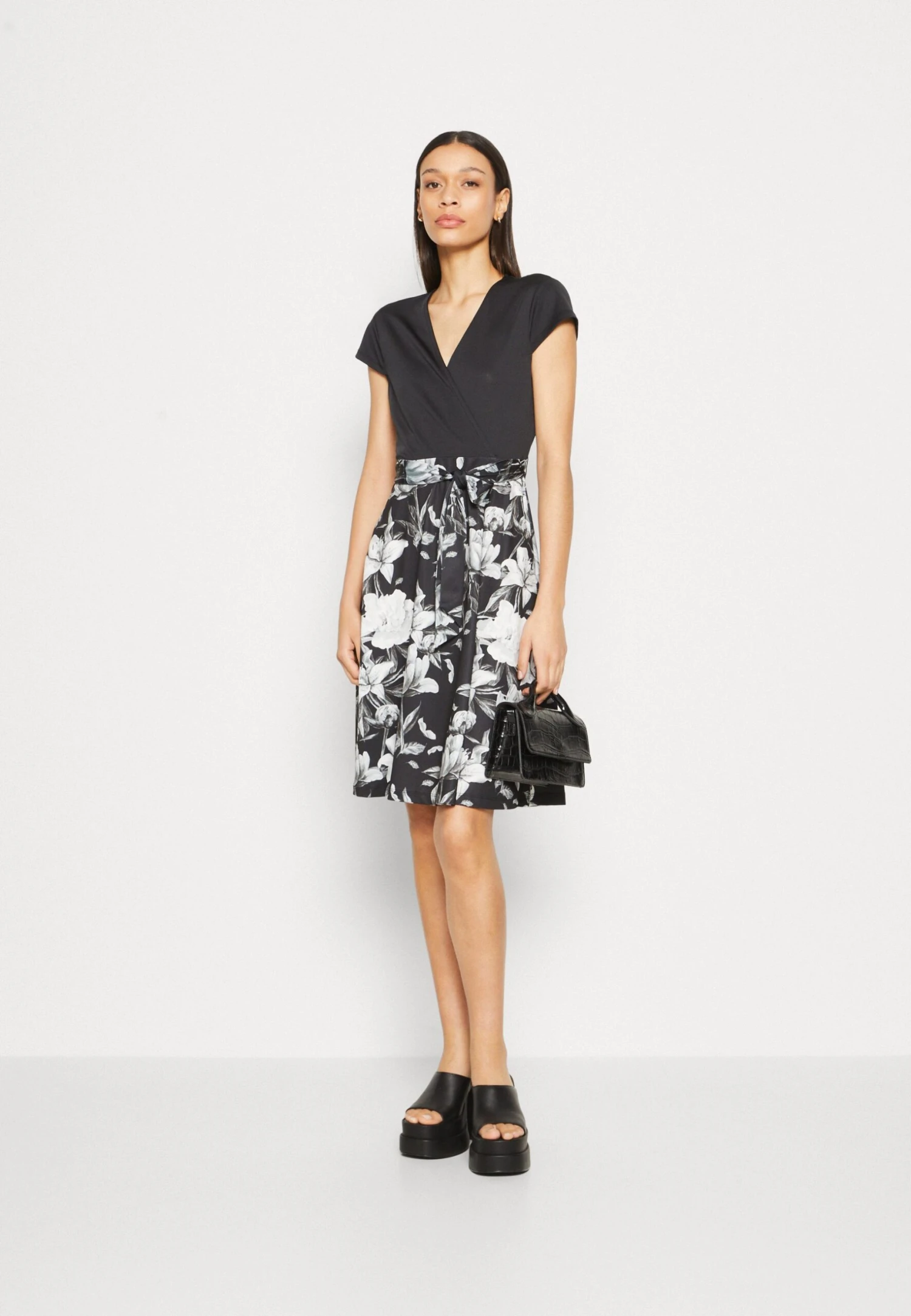 Anna Field Jerseyjurk - Black/Grey/White 5 Anna Field Jerseyjurk - Black/Grey/White - Afbeelding 5