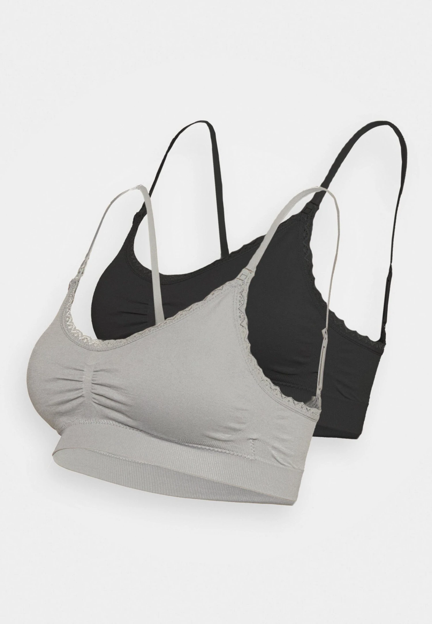 Anna Field Maternity Seamless Bra 2 Pack - Bustier - Grey/Black 1 Anna Field Maternity Seamless Bra 2 Pack - Bustier - Grey/Black
