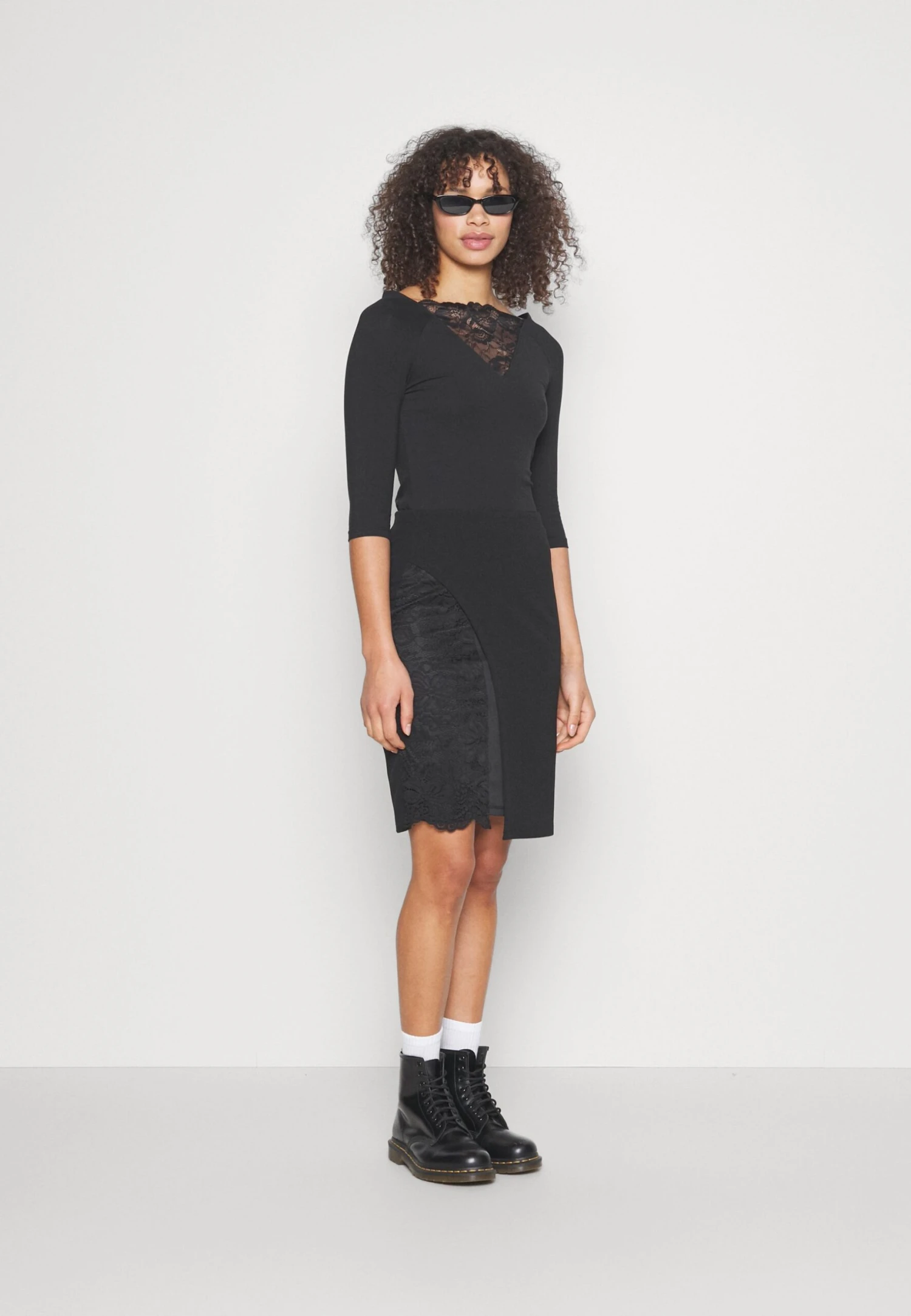 Panel Asymmetric Skirt - Minirok - Black 2 Panel Asymmetric Skirt - Minirok - Black - Afbeelding 2
