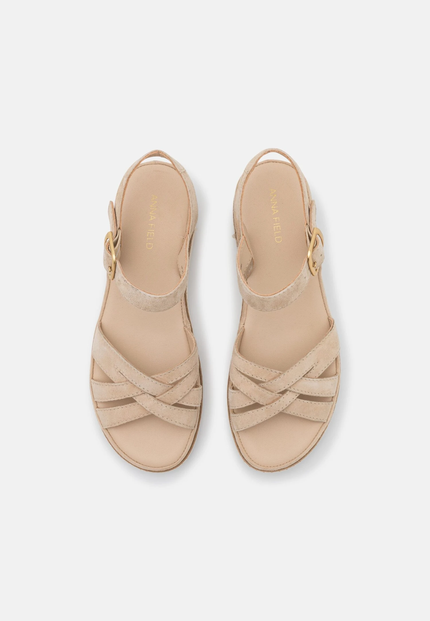 Anna Field Leather - Sandalen Met Sleehak - Beige 6 Anna Field Leather - Sandalen Met Sleehak - Beige - Afbeelding 6