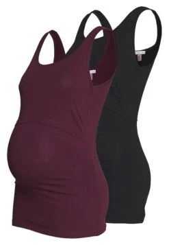 Nursing 2 Pack - Top - Top - Bordeaux/Black -Anna Field Winkel 67eeb7dbcef342dbac5172d2e50d5ffe