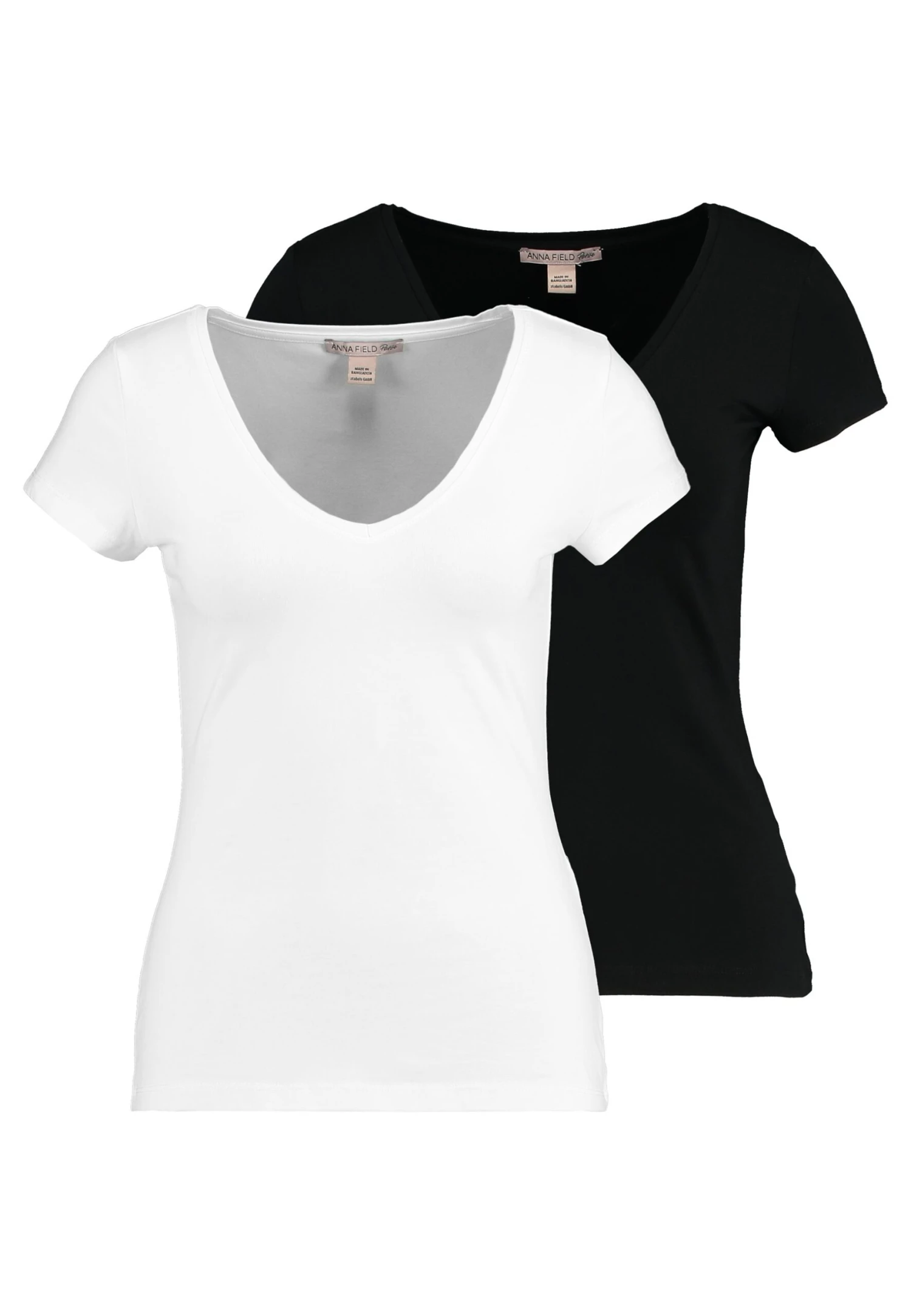 2 Pack - T-Shirt Basic - Black/White 1 2 Pack - T-Shirt Basic - Black/White