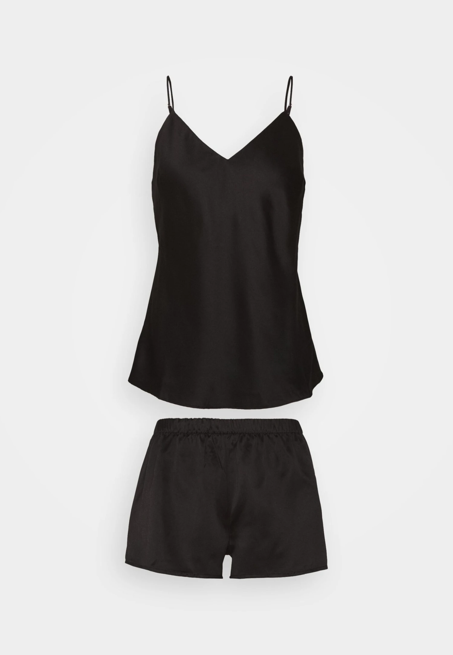 Anna Field Simple Satin Short Set - Pyjama - Black 5 Anna Field Simple Satin Short Set - Pyjama - Black - Afbeelding 5
