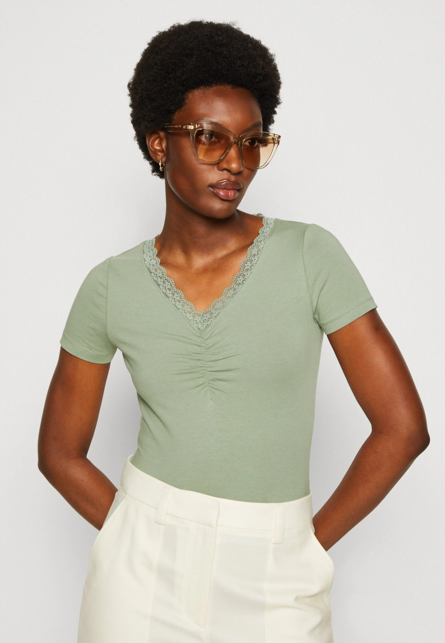 Anna Field T-Shirt Print - Light Green 4 Anna Field T-Shirt Print - Light Green - Afbeelding 4