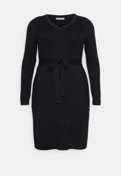 V Ausschnitt Mini Strickkleid Mit Gürtel Und Spitzeneinsatz - Gebreide Jurk - Black 10 V Ausschnitt Mini Strickkleid Mit Gürtel Und Spitzeneinsatz - Gebreide Jurk - Black -Anna Field Winkel 790565303d124c06af42b6c850552f55