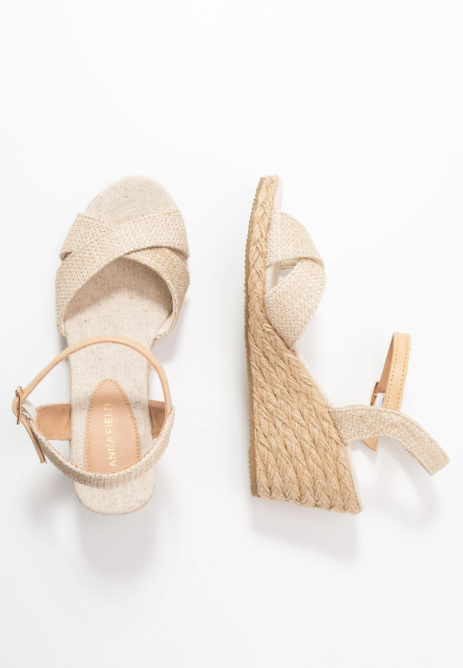 Anna Field Sandalen Met Sleehak - Beige 4 Anna Field Sandalen Met Sleehak - Beige - Afbeelding 4