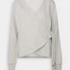 Anna Field Sweater Met Rits - Mottled Light Grey