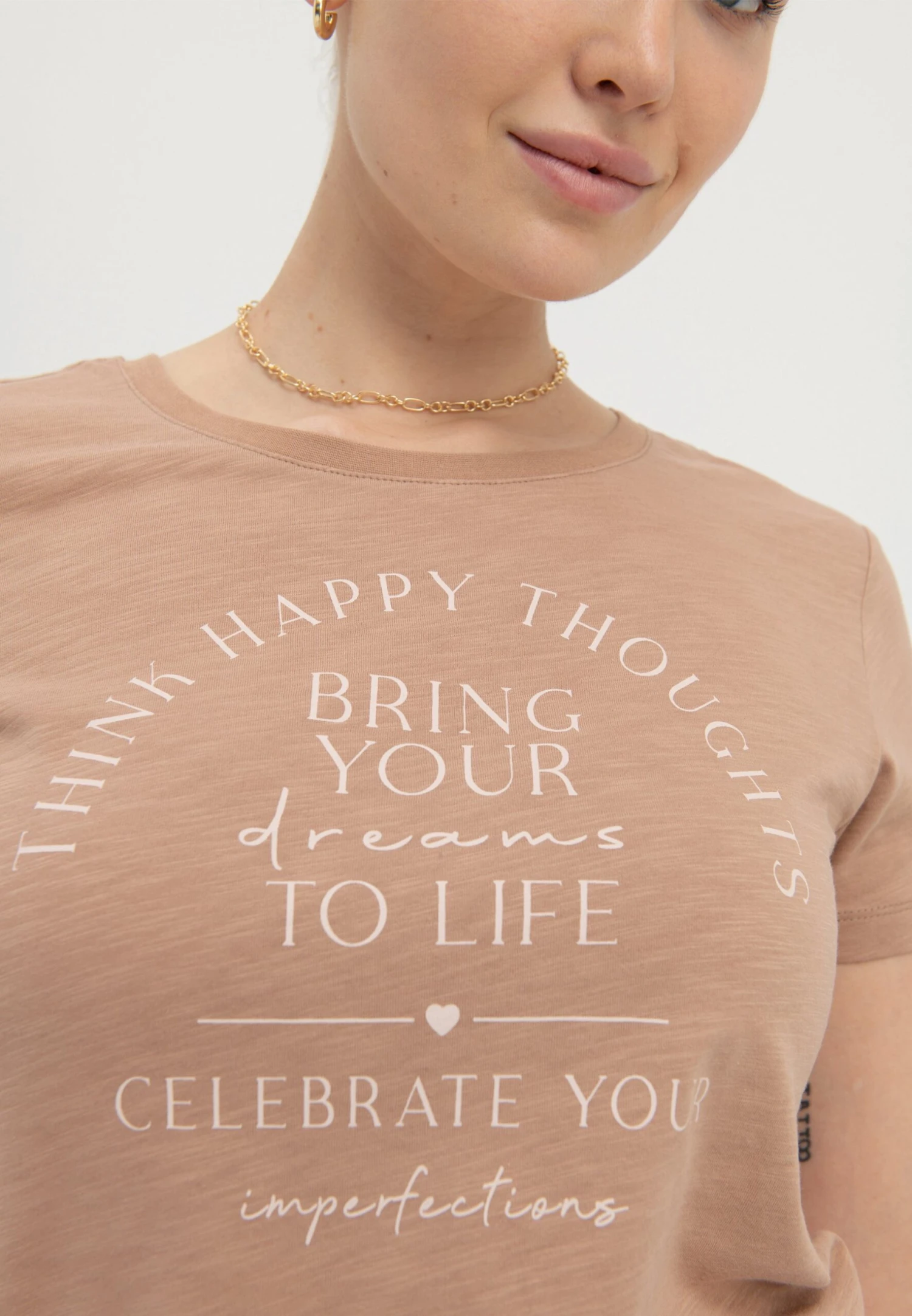 Anna Field Bring Your Dreams To Life - T-Shirt Print - Brown 6 Anna Field Bring Your Dreams To Life - T-Shirt Print - Brown - Afbeelding 6