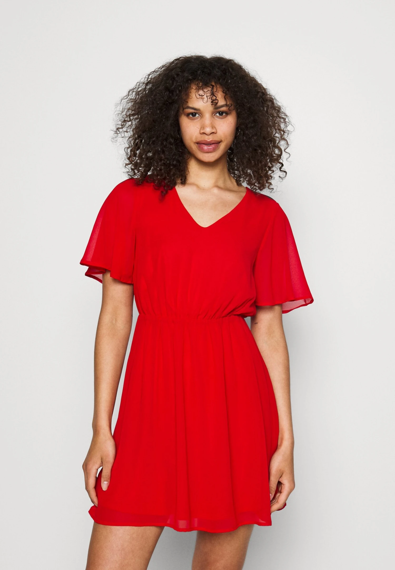 Anna Field V-Neck Sleeve Dress- Jurk -Dark Red 4 Anna Field V-Neck Sleeve Dress- Jurk -Dark Red - Afbeelding 4